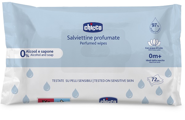 864pz Chicco Salviettine Profumante 0% alcool e sapone in 12 confezioni - Immagine 8