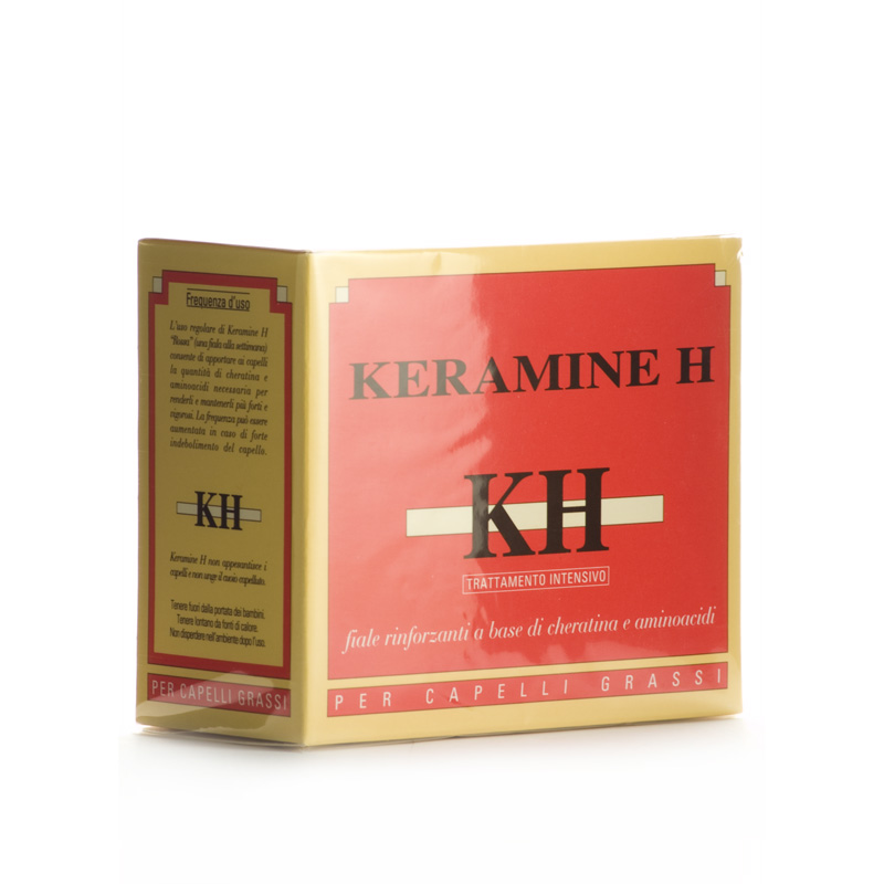 10 Fiale rinforzanti per capelli grassi Trattamento Intensivo Keramine H 10ml - Immagine 5
