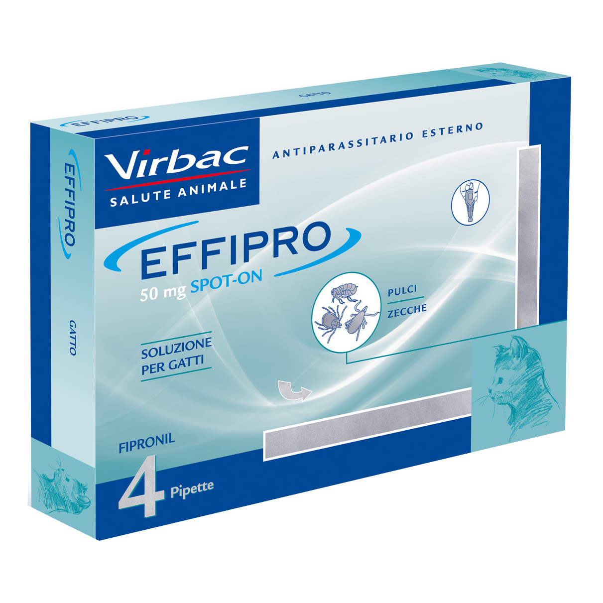Effipro Soluzione Spot-On per Gatti Antiparassitario Pulci e Zecche - Virbac - Immagine 4