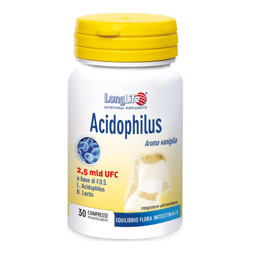 Acidophilus 30 Compresse Masticabili Integratore equilibrio flora intestinale - Longlife - Immagine 7