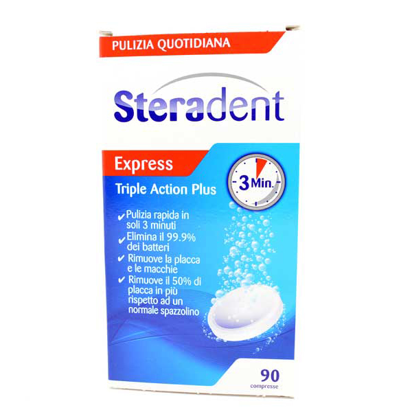 STERADENT TRIPLE ACTION PLUS 90 COMPRESSE - Immagine 10
