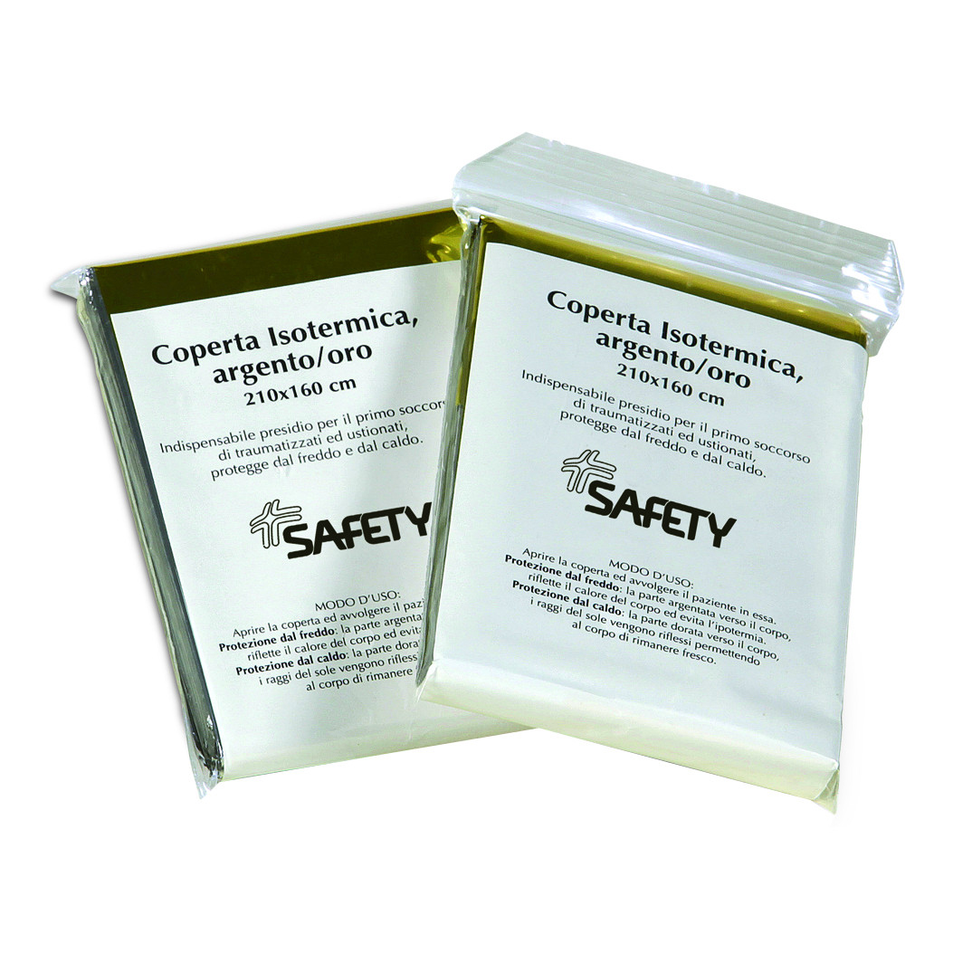 Safety Oro/Argento Coperta Isotermica Antinfortunistica Per Stabilizzazione Termica 210 X 160 Cm - Immagine 5