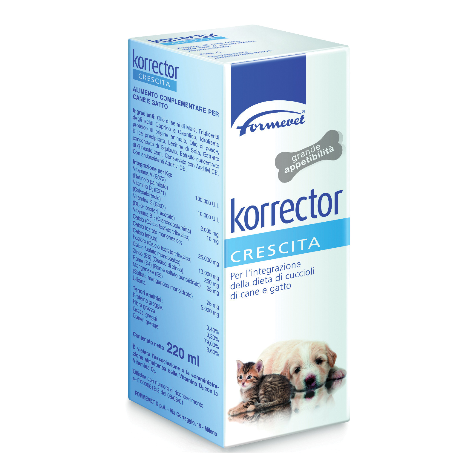 Formevet Korrector Crescita integratore nutrizionale cani e gatti 220 ml - Immagine 5