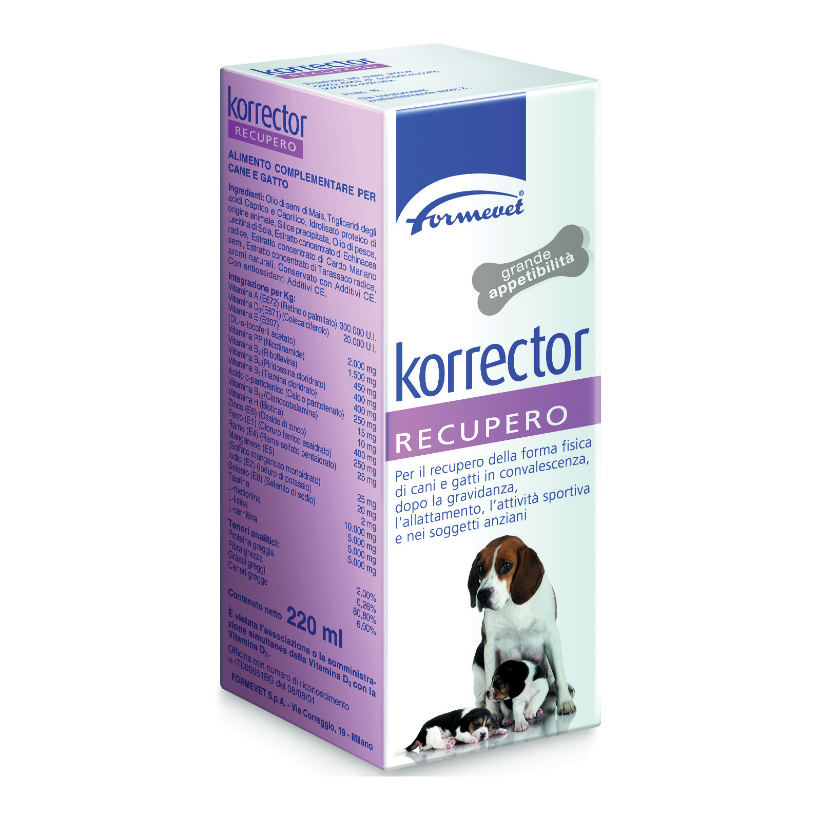 Formevet Korrector Recupero Per Benessere Cani E Gatti 220Ml - Immagine 8