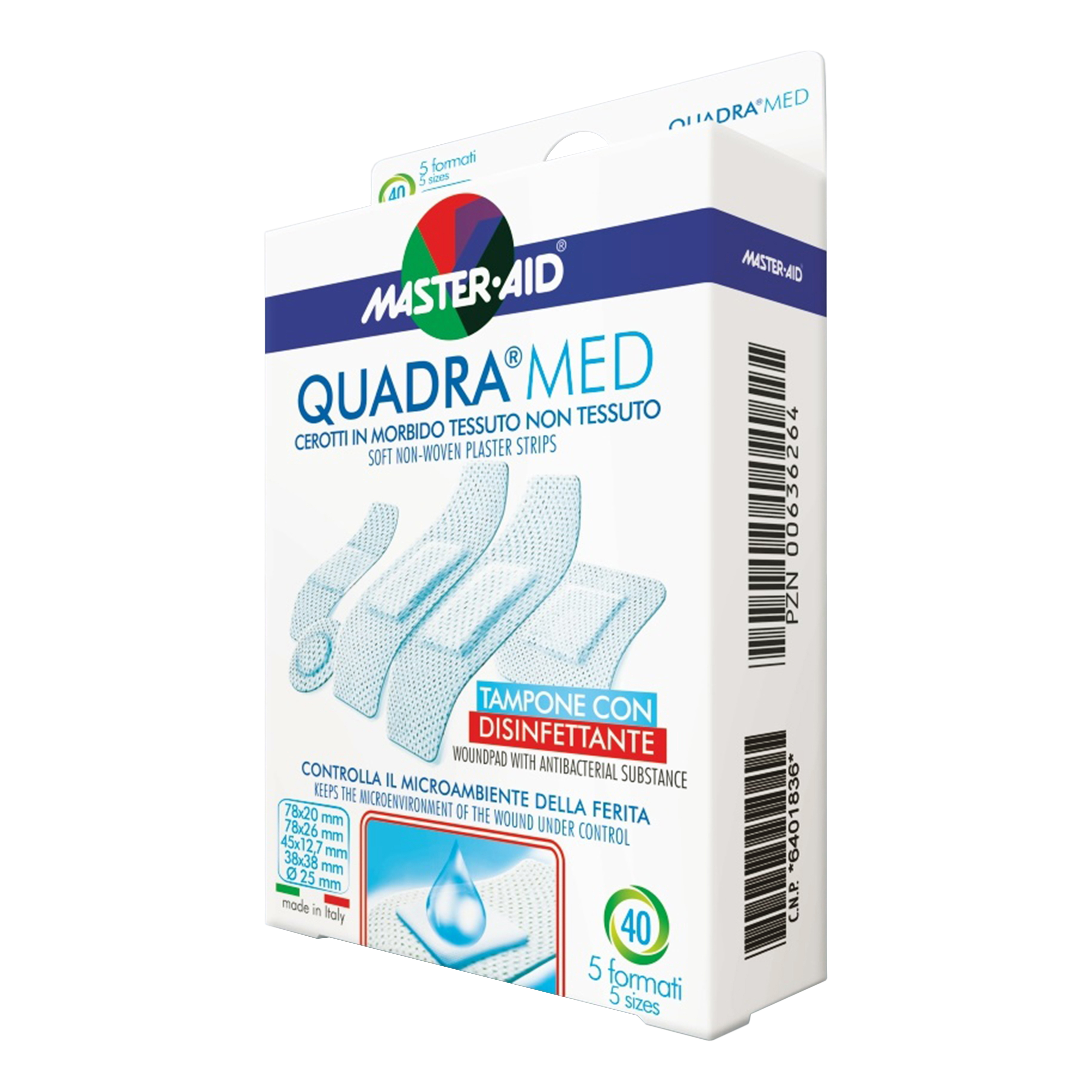Master Aid Cerotti In Morbido Tessuto Non Tessuto Quadra Med - 10 Cerotti Extra 45 x 57 mm - Immagine 7