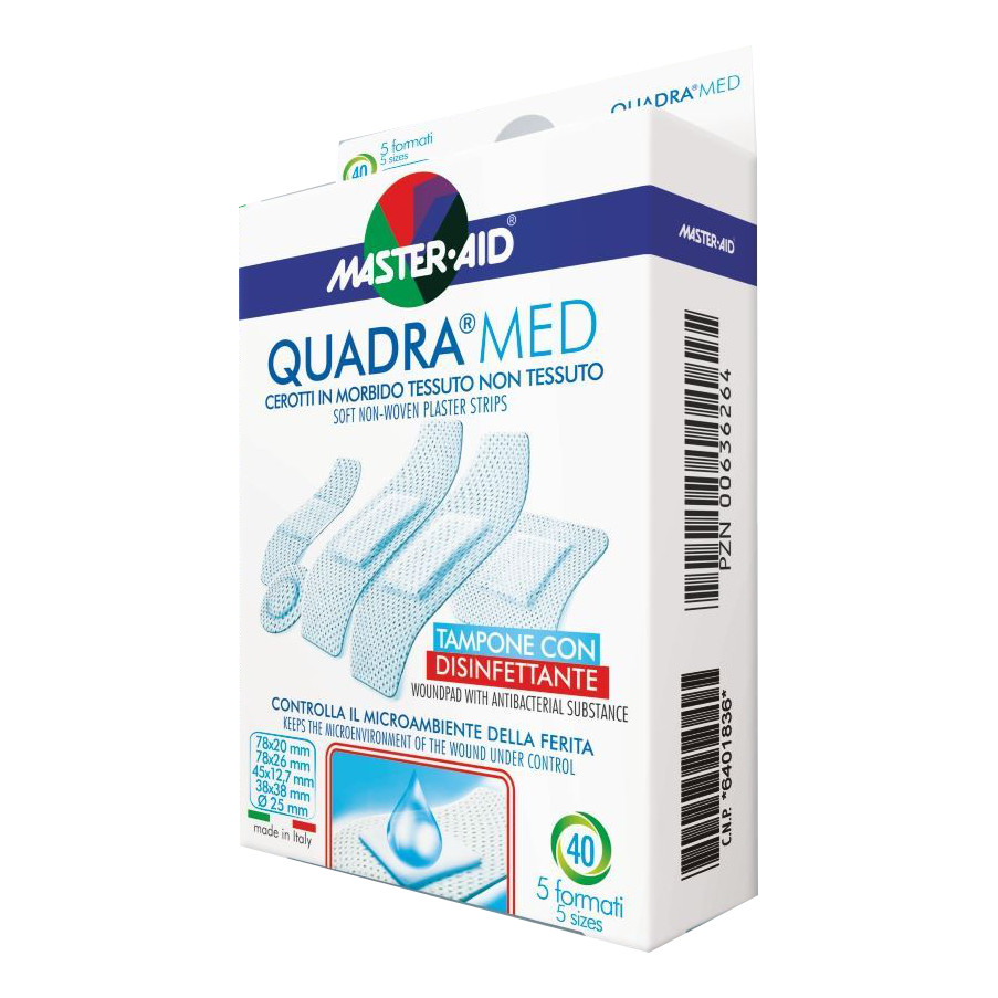 Master-Aid Cerotto Master Aid Quadra Dermoattivo Formati Assortiti 40 Pezzi - Immagine 3