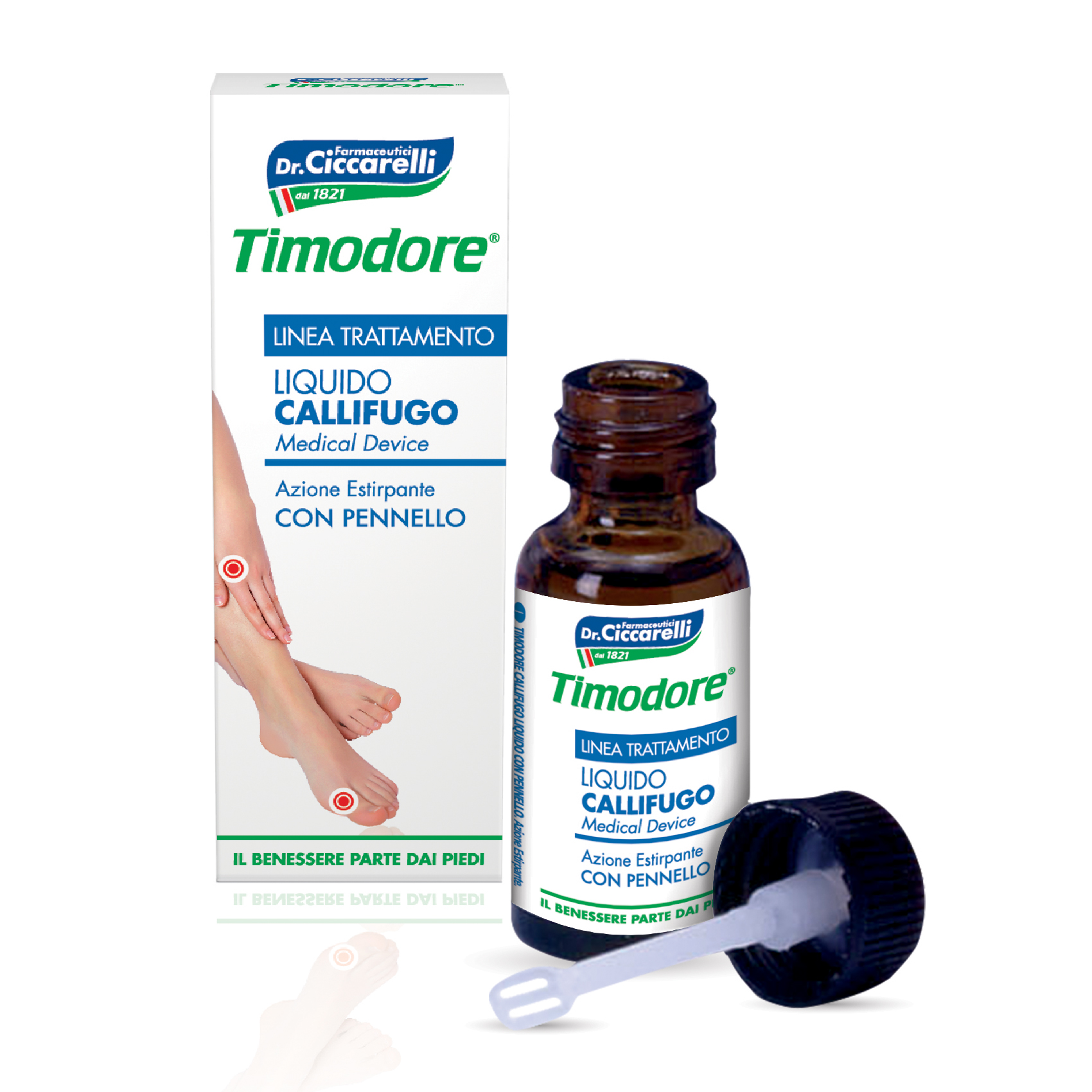 Timodore Callifugo Ciccarelli Liquido Con Pennello Per Rimozione Callli 12 Ml - Immagine 8