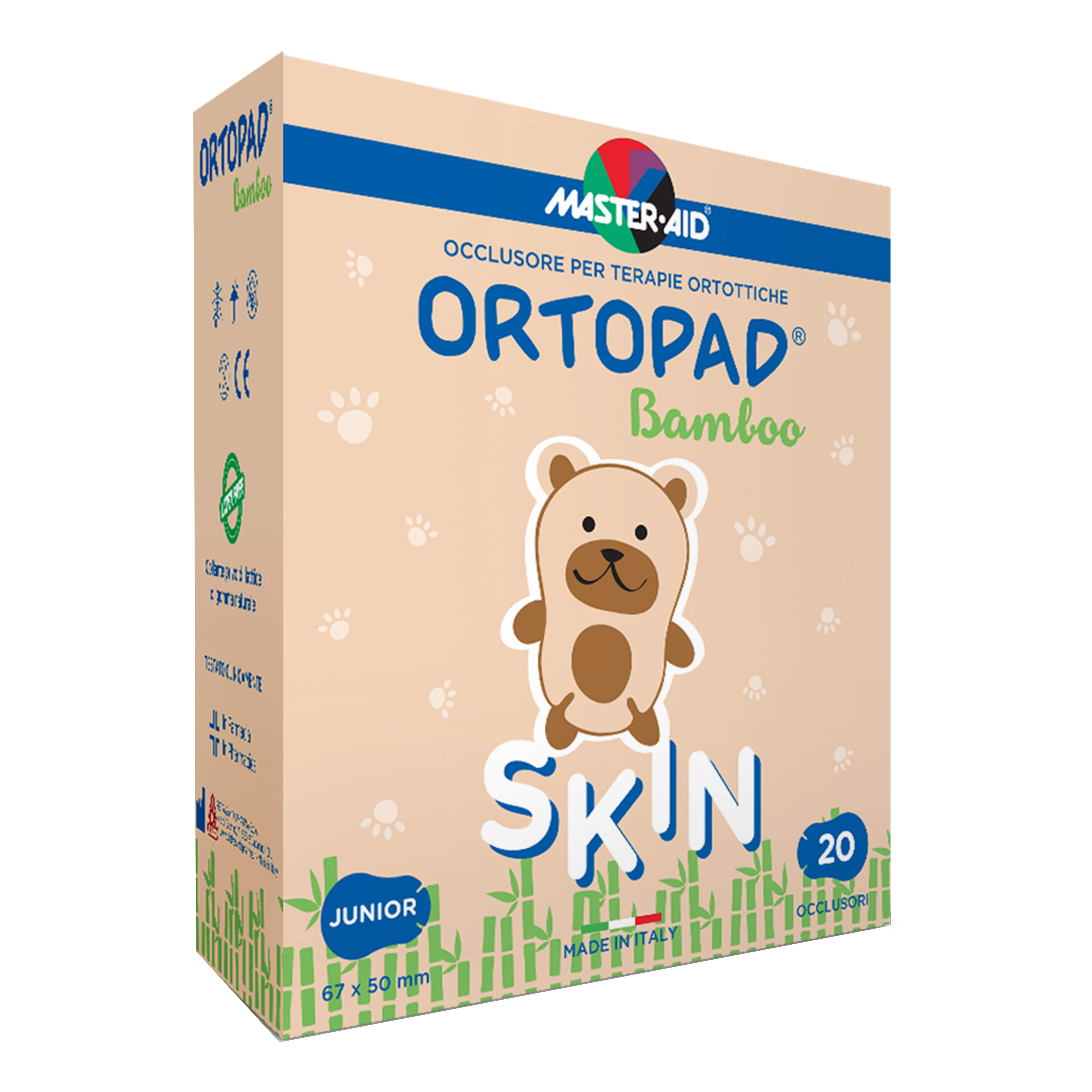 Master-Aid Bianco/Nero Cerotto Oculare Per Ortottica Ortopad Skin Junior 20 Pezzi - Immagine 10