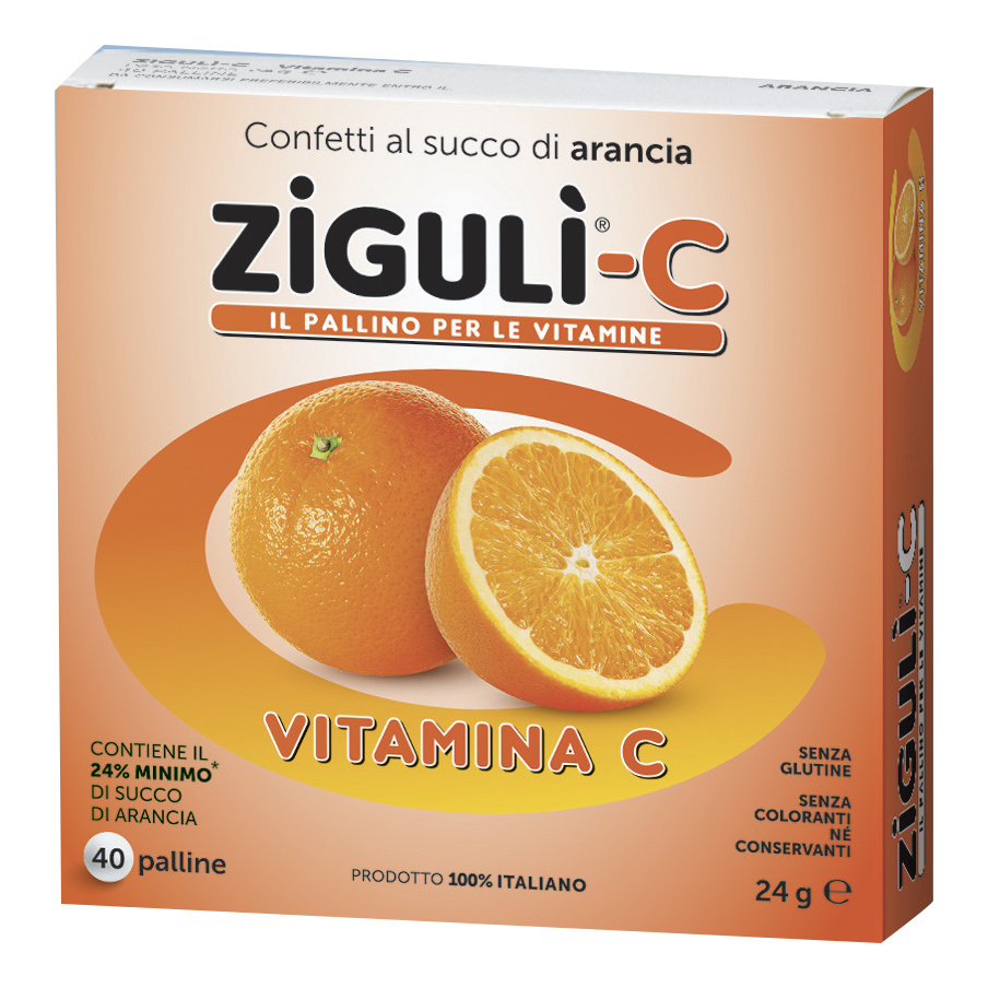 ZIGULI Caramelle A Base Di Vitamina C Gusto Arancia 40 Confetti 24 G - Immagine 7