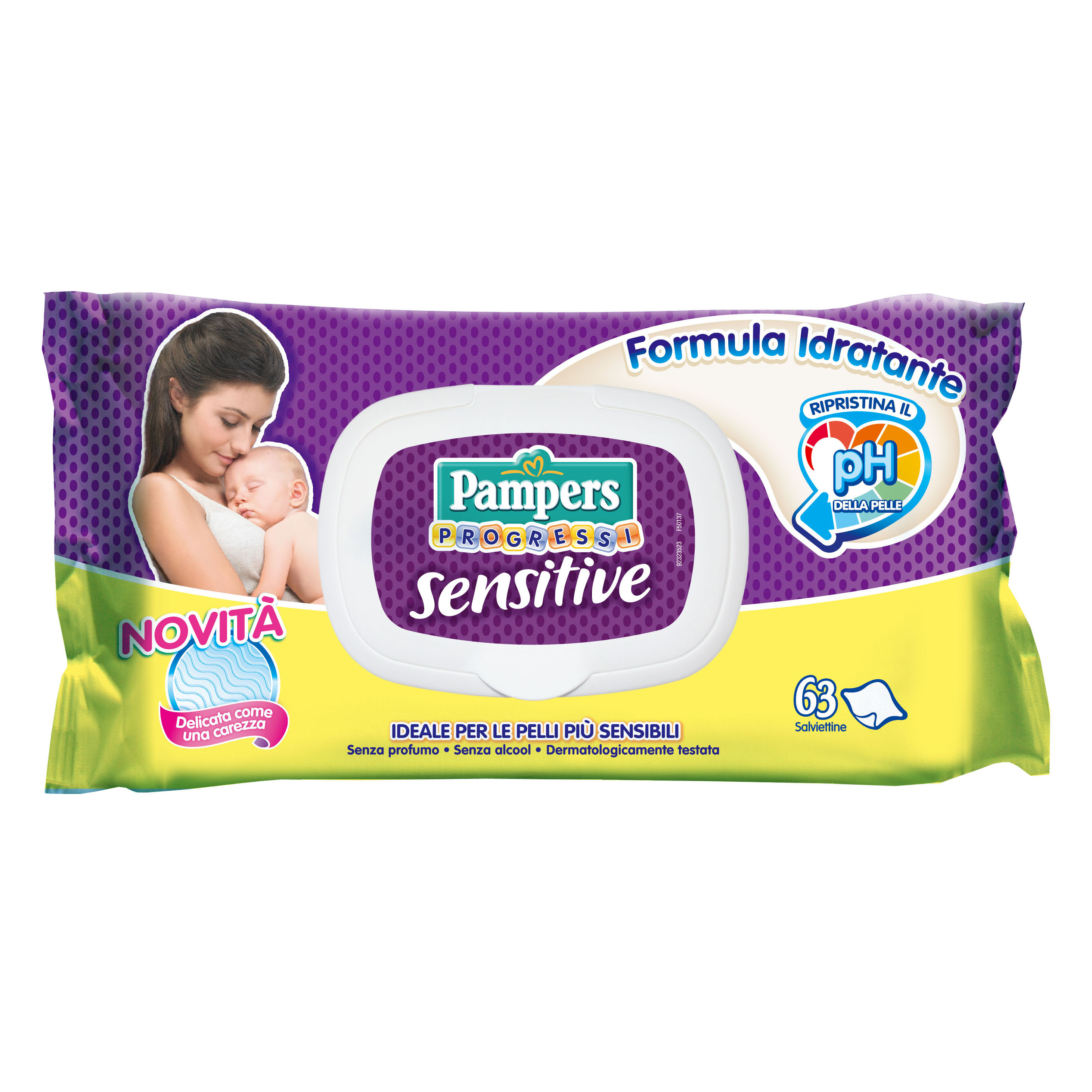 PAMPERS progressi sensitive - salviettine pelli sensibili 63 salviette - Immagine 5