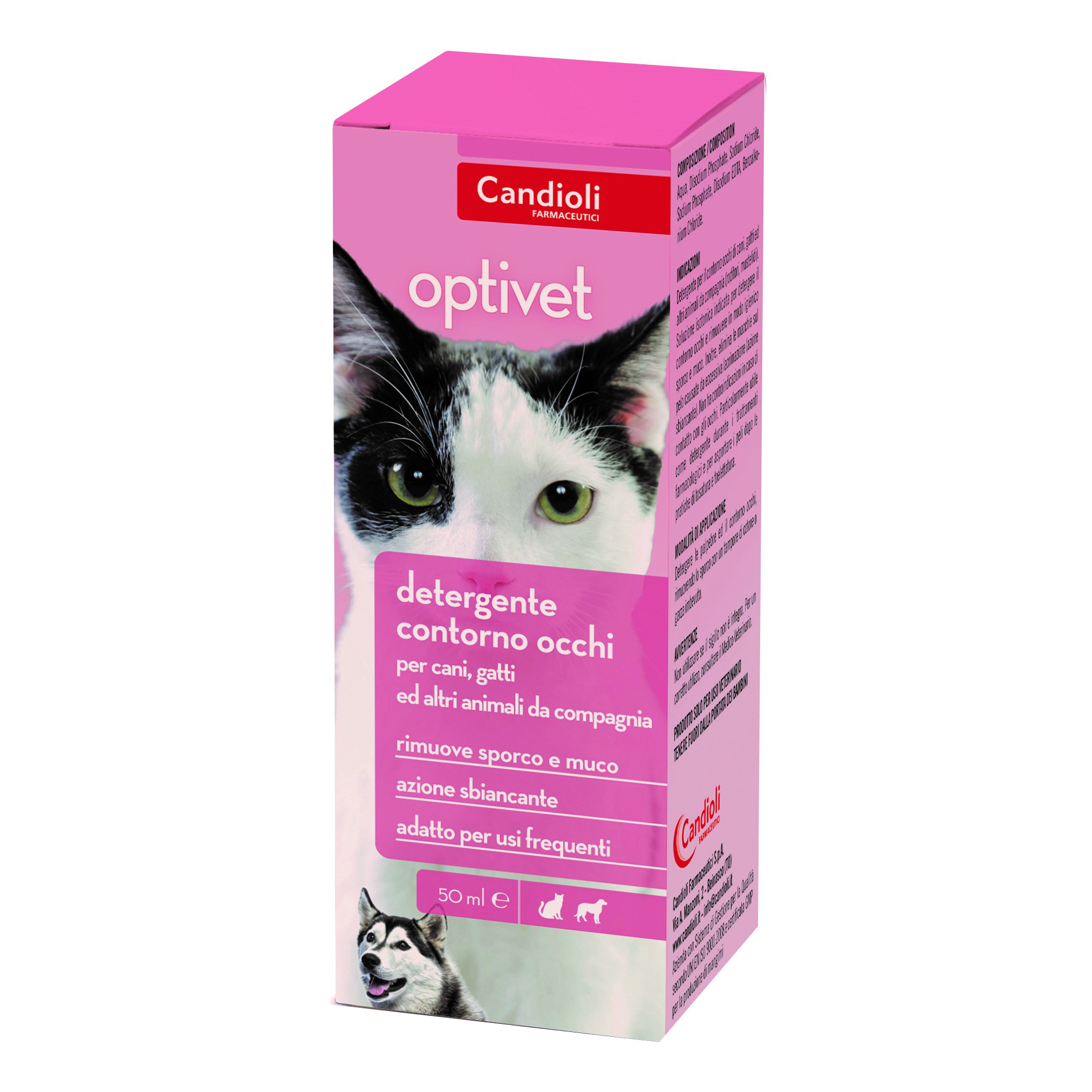 Candioli Chiaro Optivet Detergente Per Occhi Per Cani E Gatti Flacone 50 Ml - Immagine 6