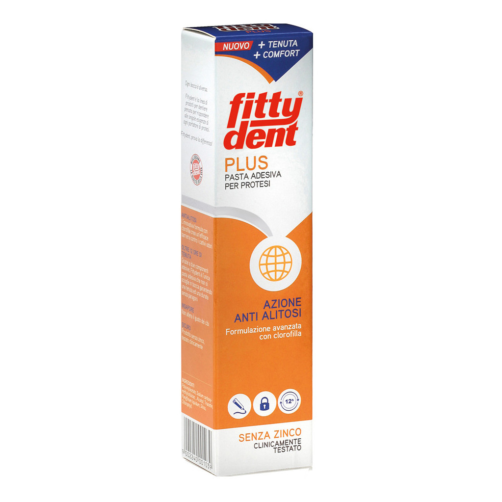 Fittydent Fitty® Dent Plus Pasta Adesiva Per Protesi 40 G Crema - Immagine 3