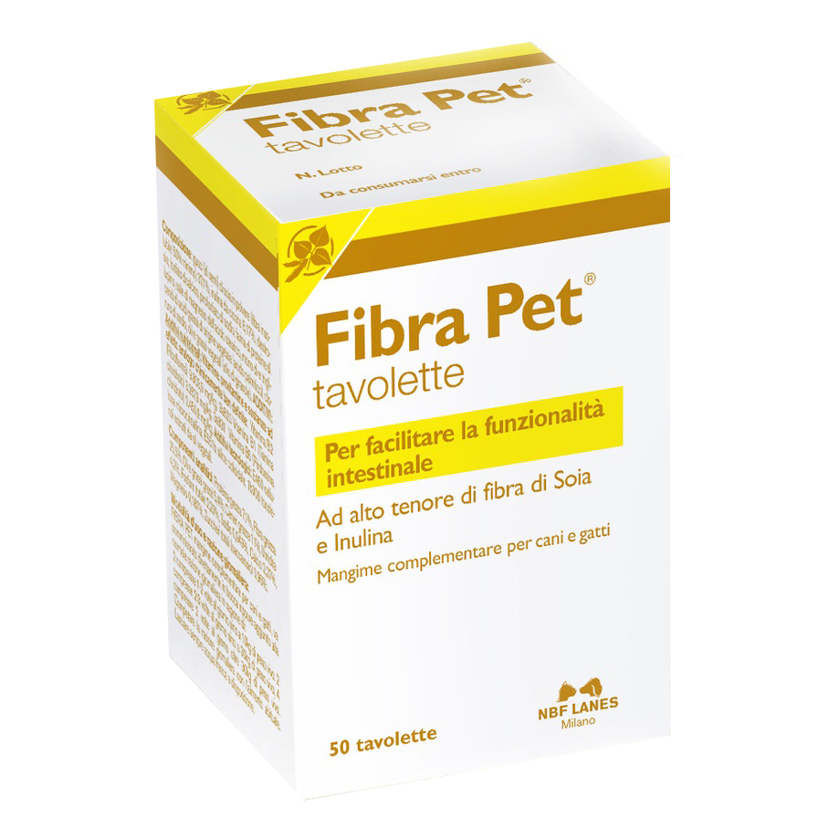 NBF LANES Fibra Pet cane e gatto 50 compresse - Mangime complementare per l'intestino - Immagine 6