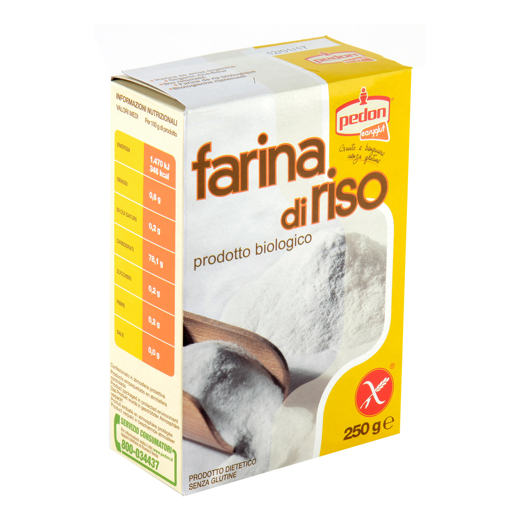 Easyglut Farina di Riso Bio Senza Glutine 250 g - Immagine 3