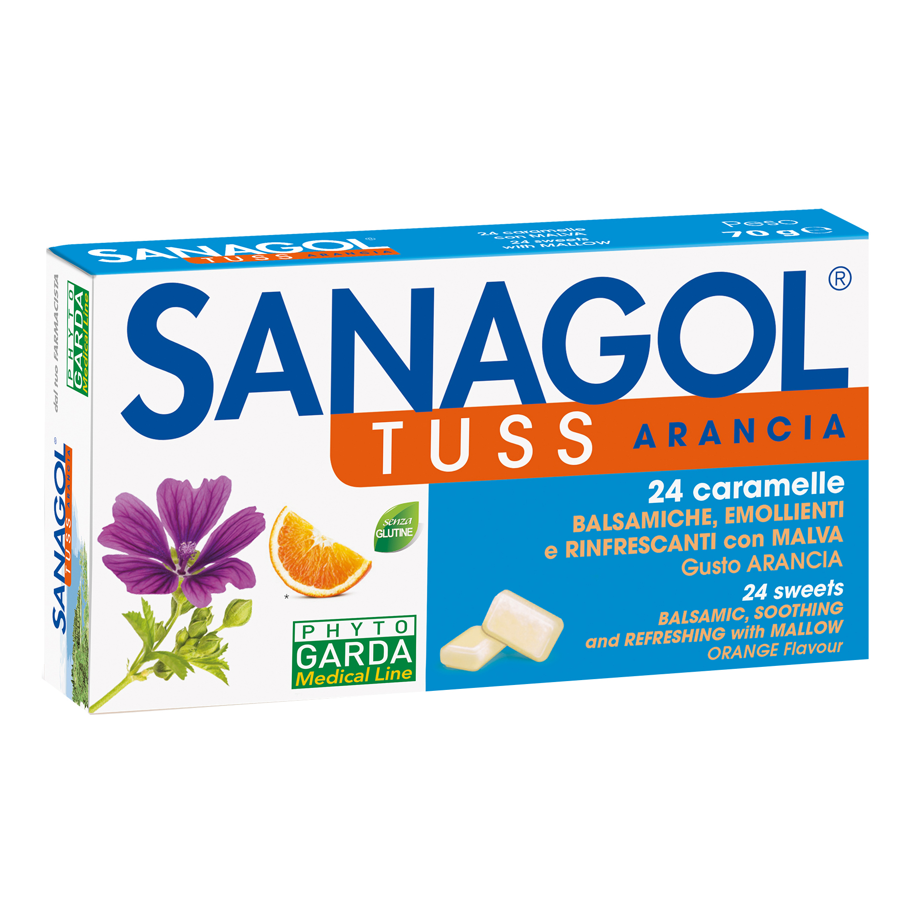 Sanagol Tussis Arancia 24 Caramelle