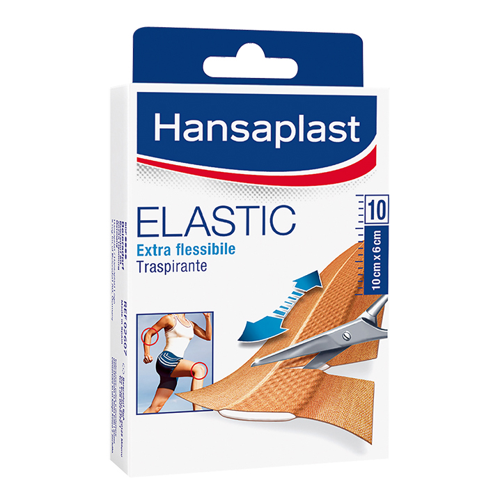 Cerotto Hansaplast Striscia Pretagliato Elastico 10 Pezzi