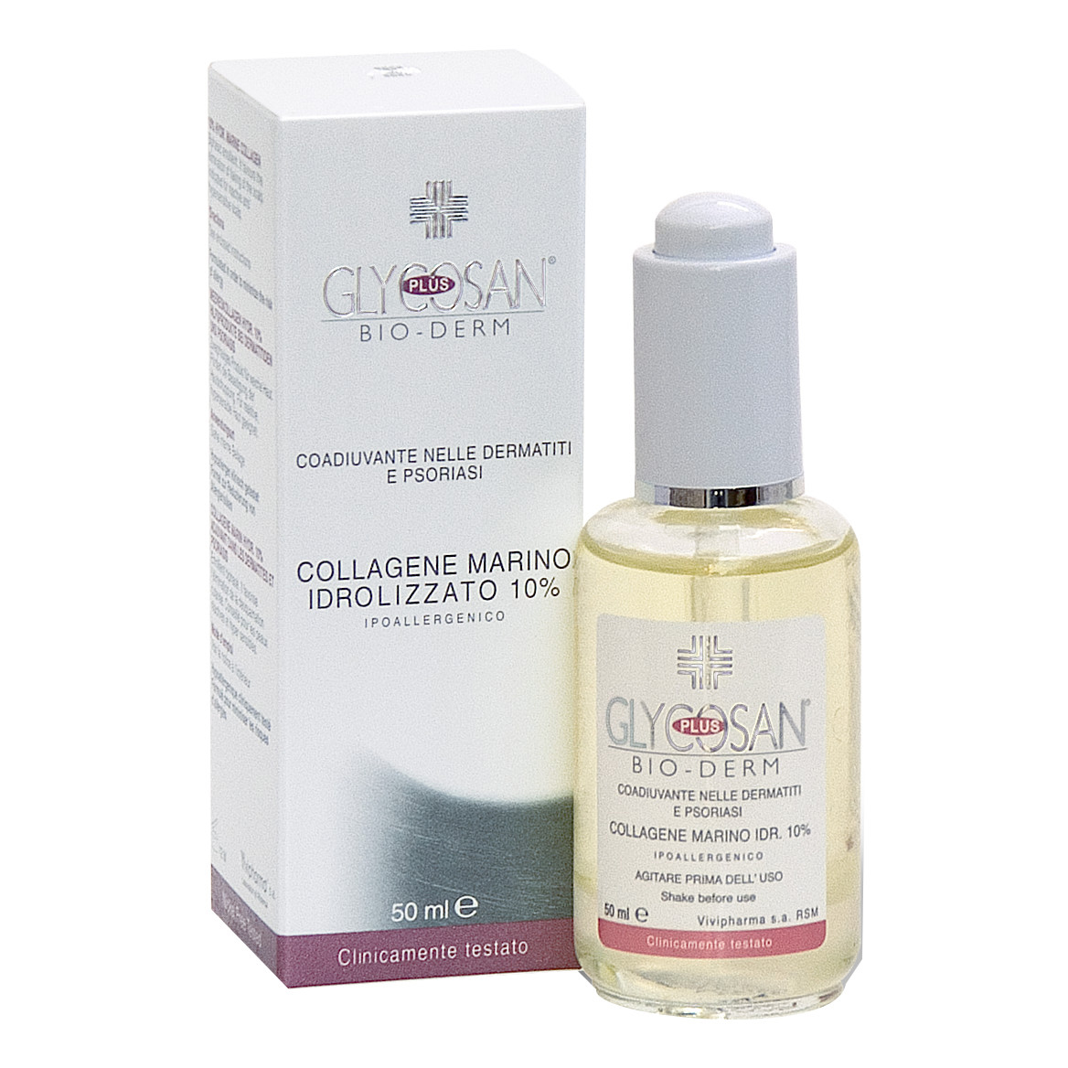 Vivipharma Glycosan Plus Bio-Derm Collagene Marino Idrolizzato 50 Ml Olio Per La Pelle - Immagine 6