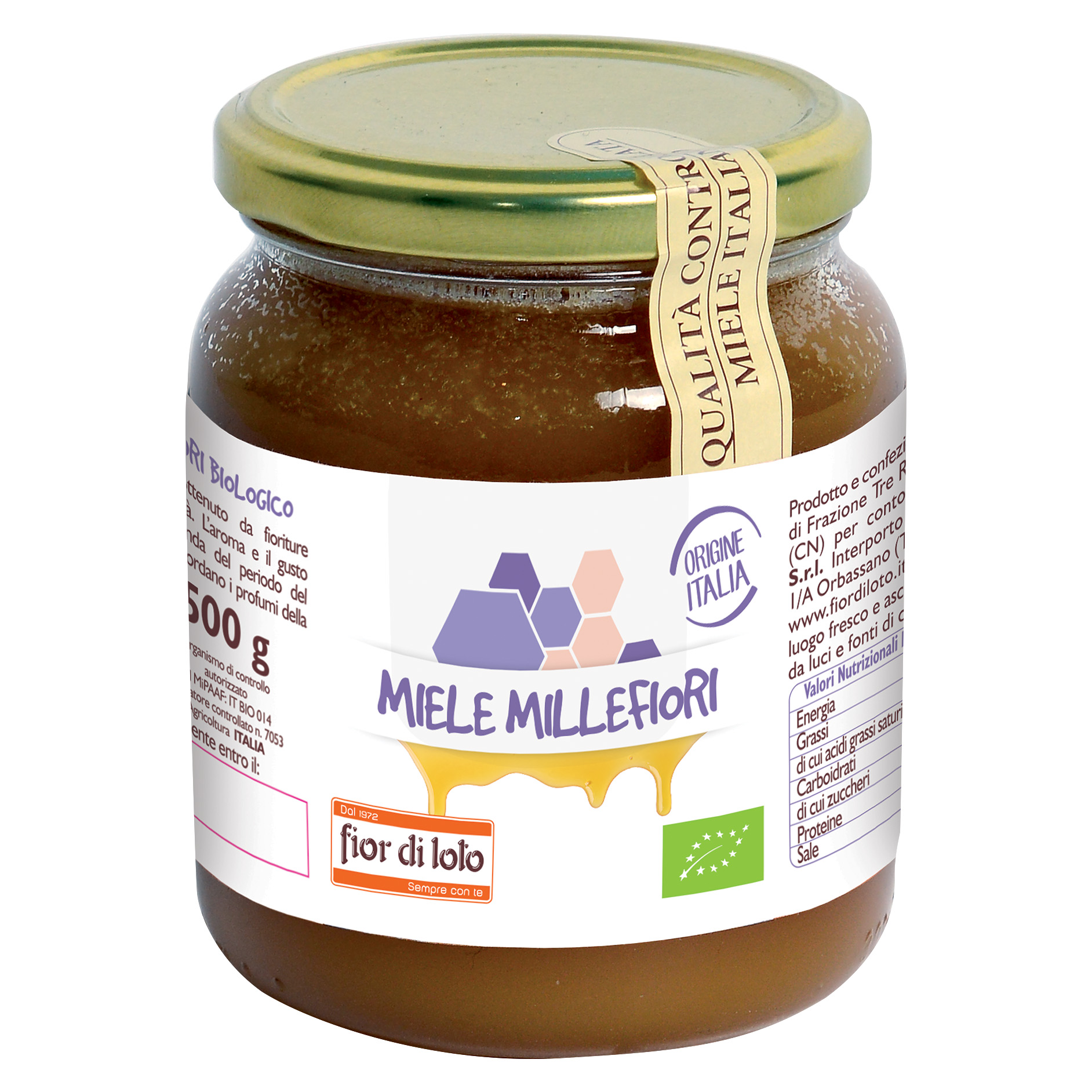 Fior Di Loto Miele Millefiori Biologico Italiano Dal Sapore Delicato 500G - Immagine 3