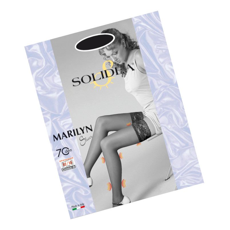 Marilyn 70 Sheer Calze Autoreggenti Nero 3-ML