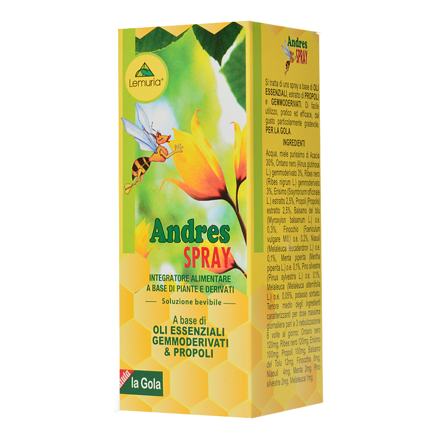 Lemuria Andres Spray Per Benessere Della Gola 30 Ml - Immagine 6