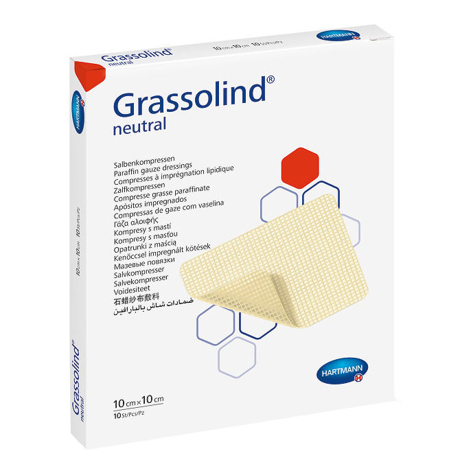 Hartmann Garza Paraffinata Grassolind 10X10cm 10 Pezzi Pz Compresse - Immagine 4