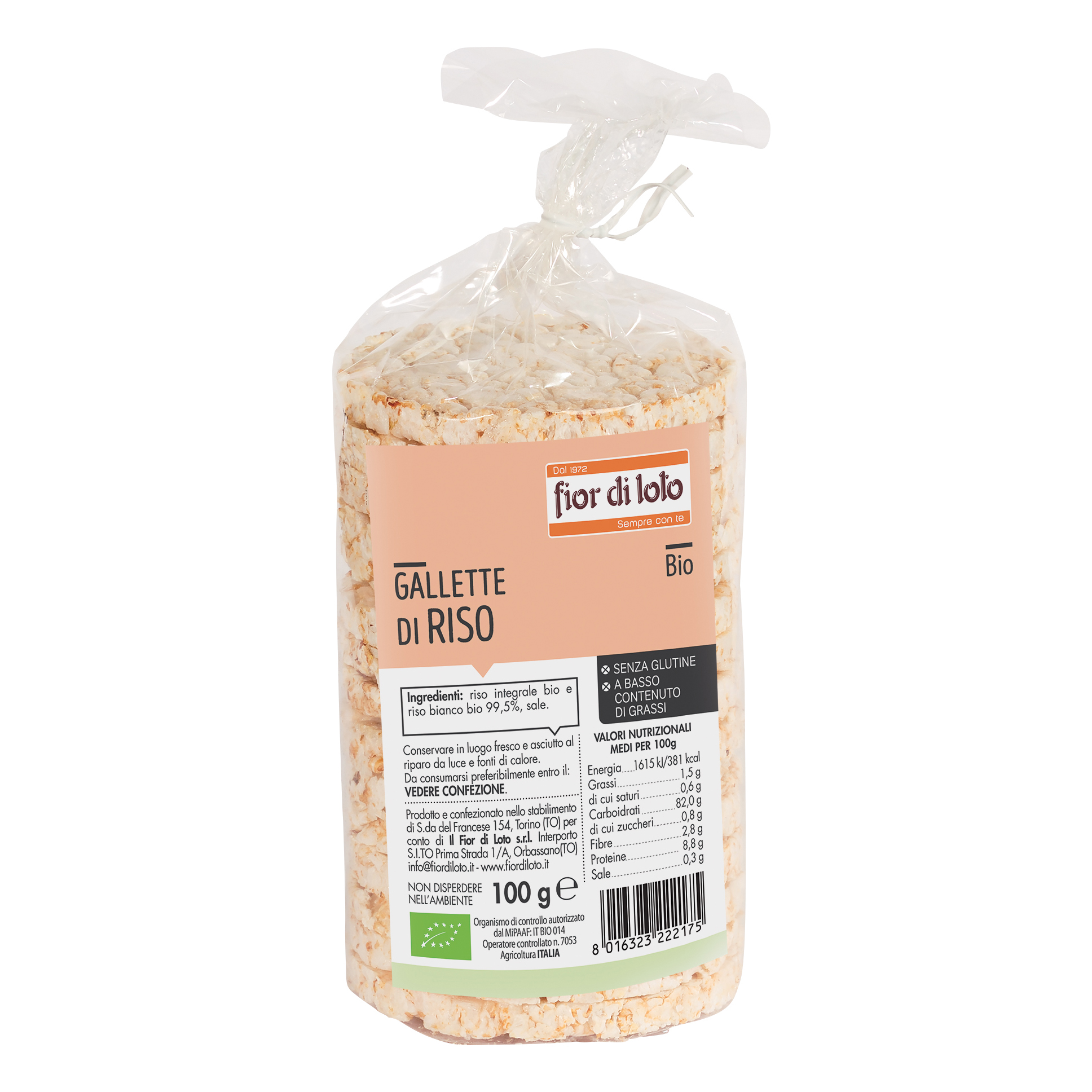 Fior Di Loto Gallette Di Riso Nature Biologiche Senza Glutine 100G - Immagine 6