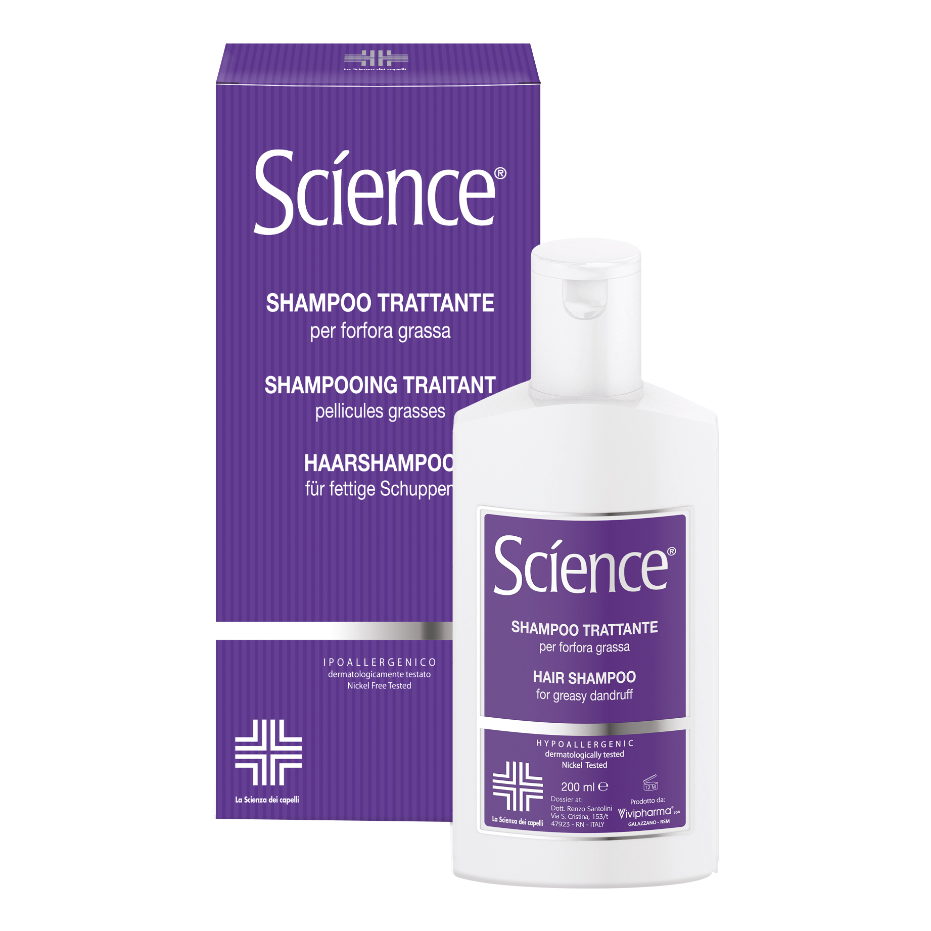 Vivipharma Science Hair Care Shampoo Forfora Grassa 200Ml 200 Ml - Immagine 4