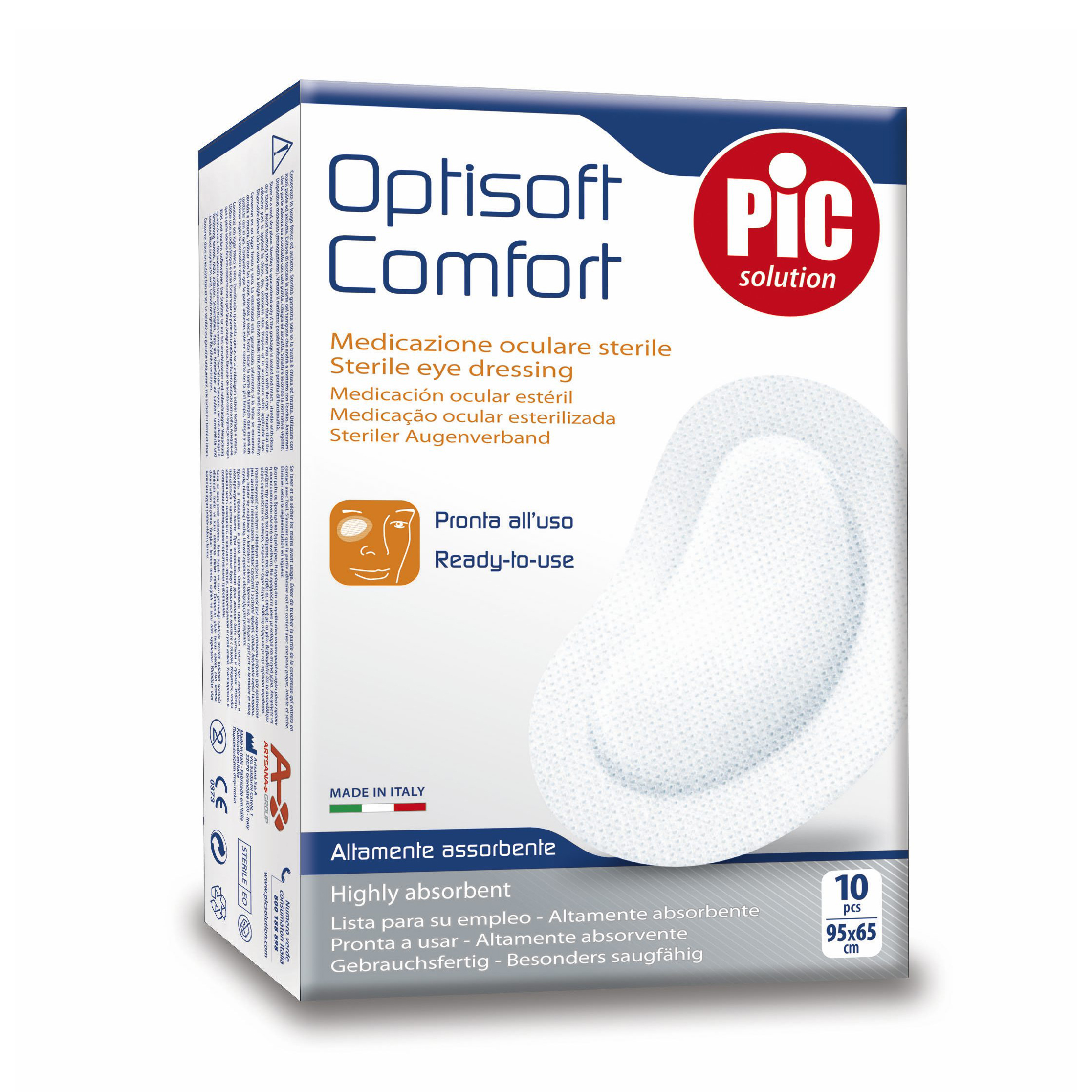 TAMPONE OCULARE PIC IN TESSUTO NON TESSUTO STERILE ADESIVO 10 PEZZI - Immagine 7