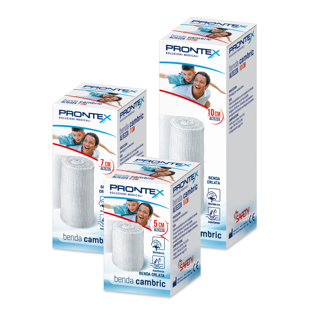 Safety Prontex Benda Cambric Per Medicazioni 4 Metri X 5 Cm - Immagine 5