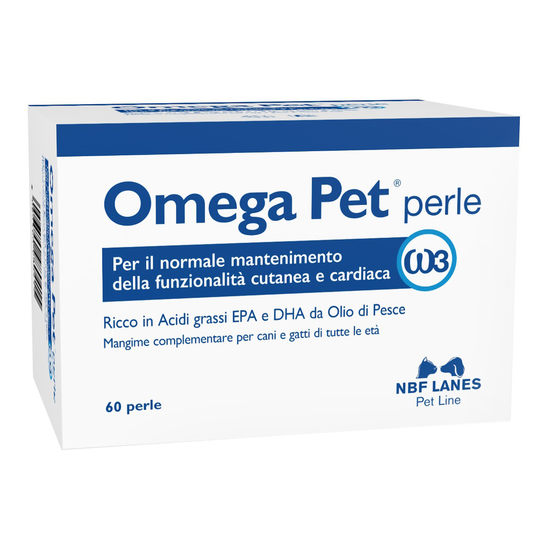 NBF Lanes Omega Pet Supporto della funzionalità cutanea e cardiaca Compresse per cani e gatti 60 Perle - Integratori per cani - 1° ORDINE? scegli tra BZR5 - BZR20 + 200 pt fedeltà - Immagine 6