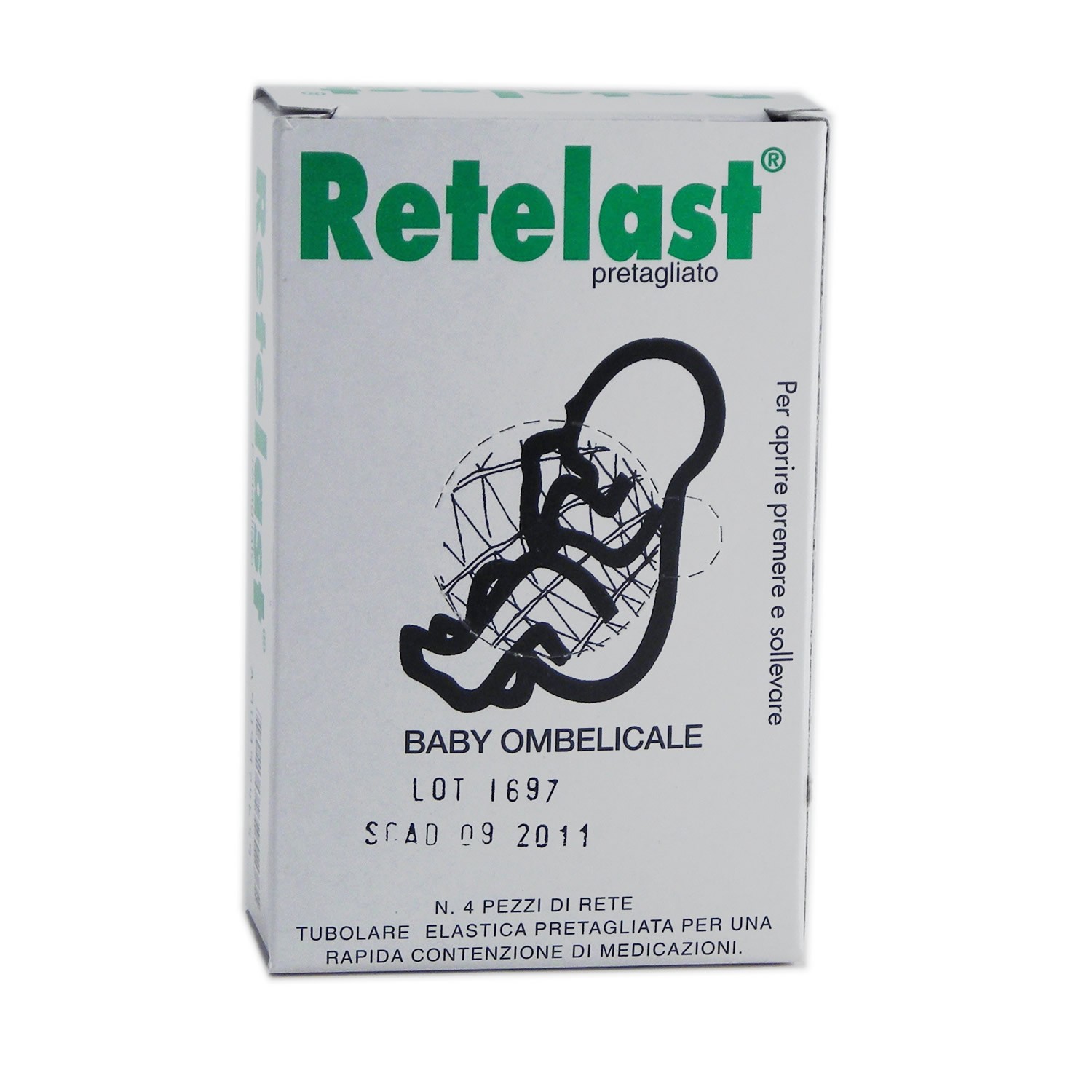 Medinet Bianca Rete Tubolare Retelast Elastica Pretagliata Baby Ombelicale 4 Pezzi - Immagine 7