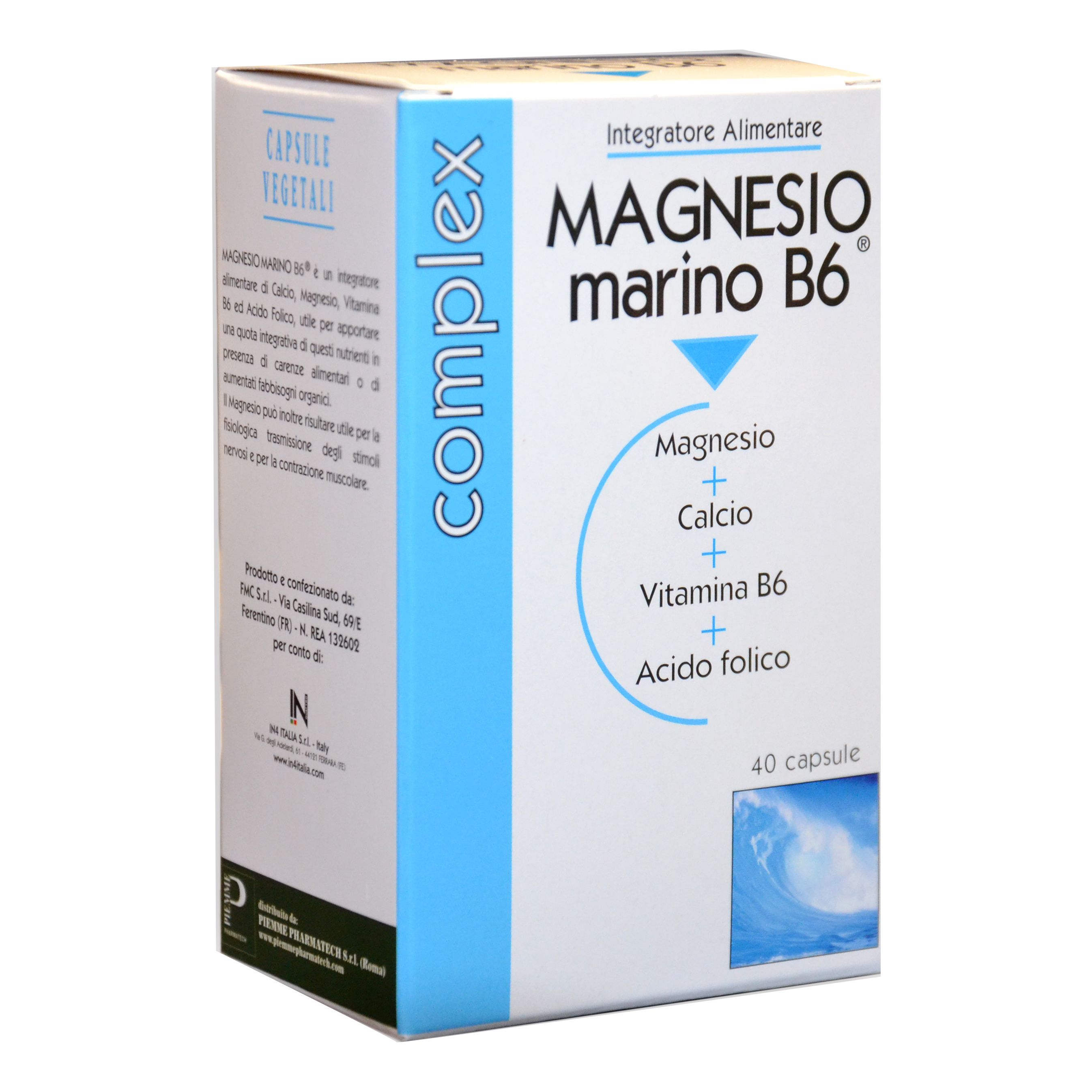Magnesio Marino B6 - Integratore Di Minerali A Base Di Magnesio 40 Capsule - Immagine 2