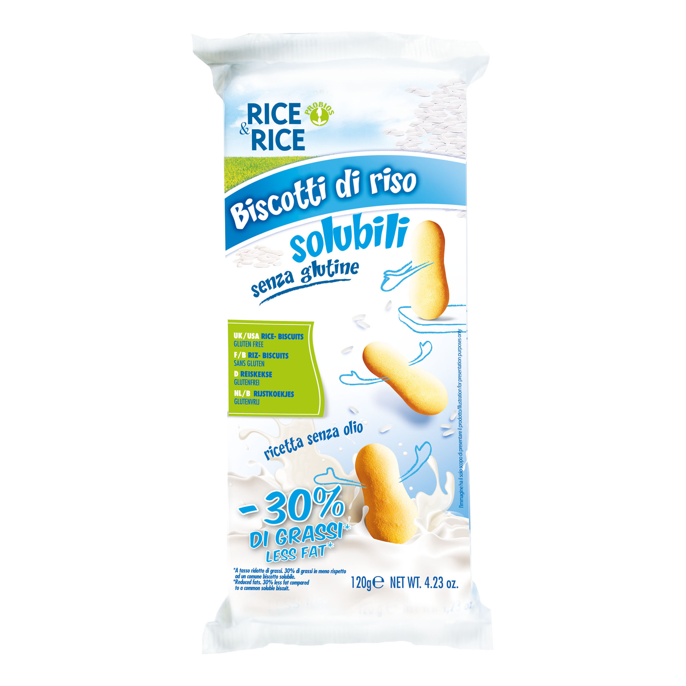Probios Rice&Rice Biscotti Di Riso Solubili Senza Glutine 120G - Immagine 3