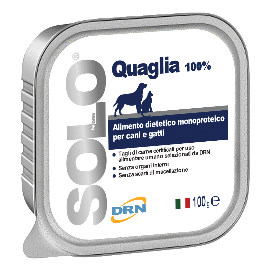 DRN Solo Quaglia Umido per Cani e Gatti - 100 g, 6 pezzi - Immagine 3