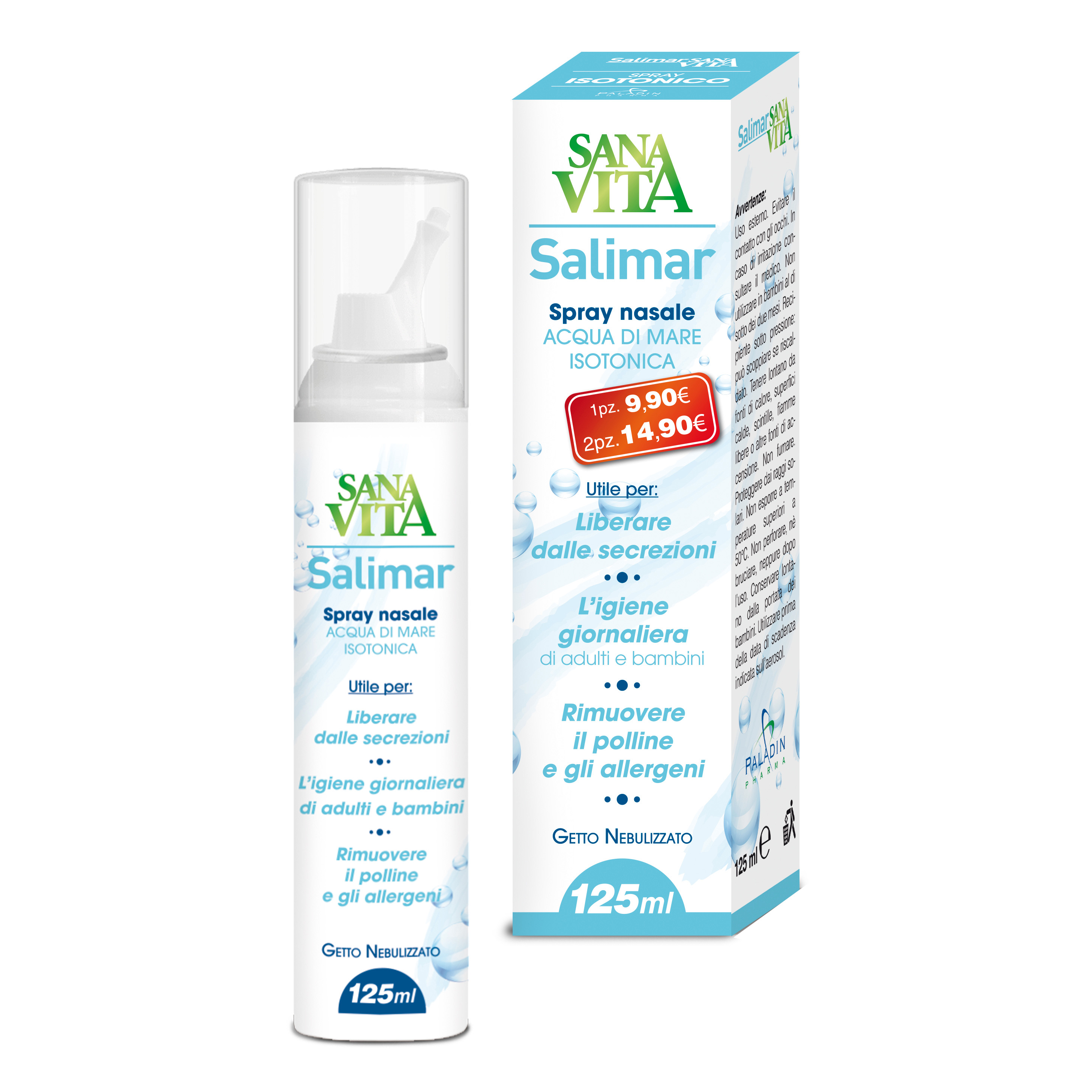 Sanavita Salimar Spray Nasale con Acqua di Mare Isotonica 125ml - Immagine 6