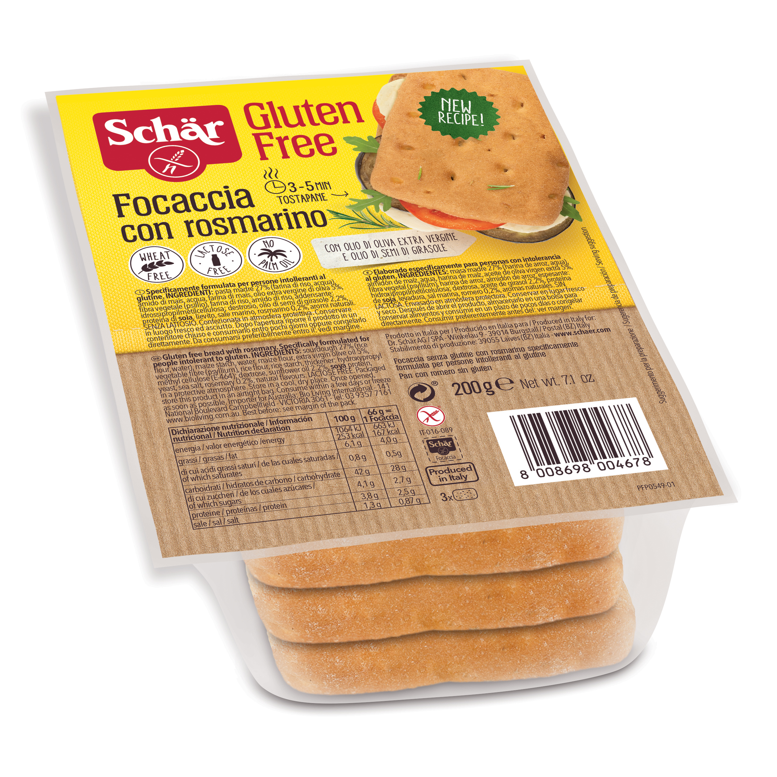 Dr.schar Schär Focaccia Rosmarino 200 G Altro - Immagine 7