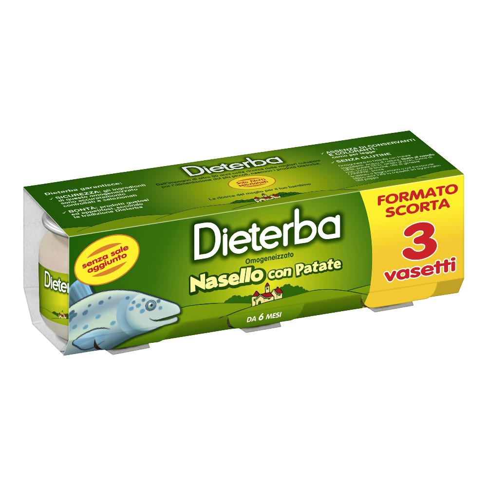 DIETERBA omogeneizzato nasello - 3 vasetti da 80 g - Immagine 3