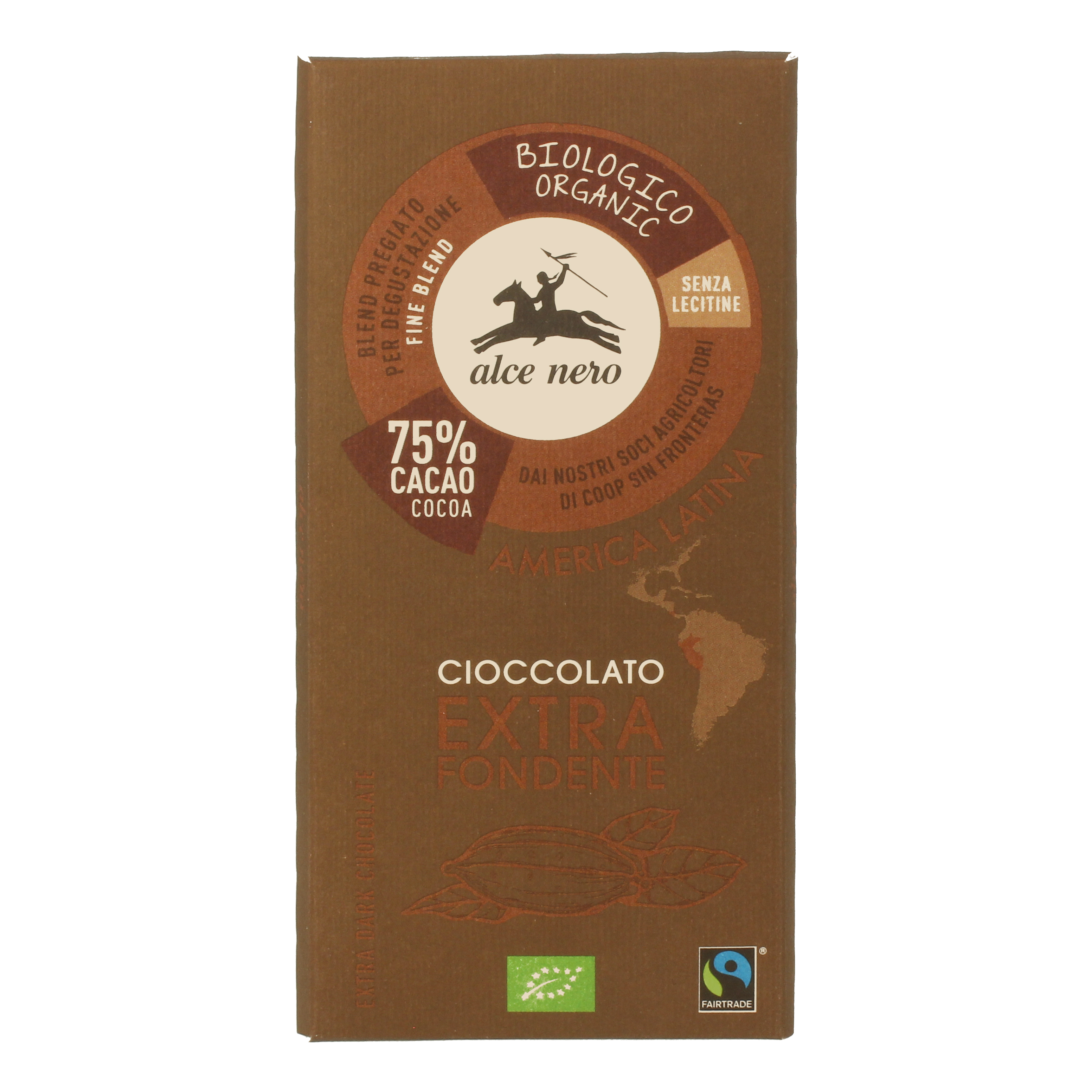 Alce Nero Nero Tav Ciocc Extra Fondente Bio Fairtrade 100 G - Immagine 5