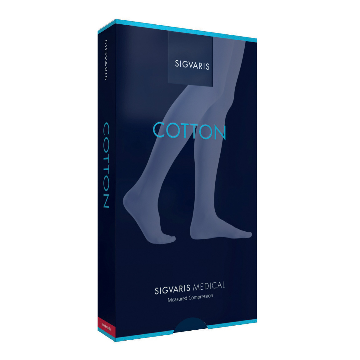 Sigvaris Cotton Ccl1 Gambaletto Lungo Punta Aperta Nature L - Immagine 3