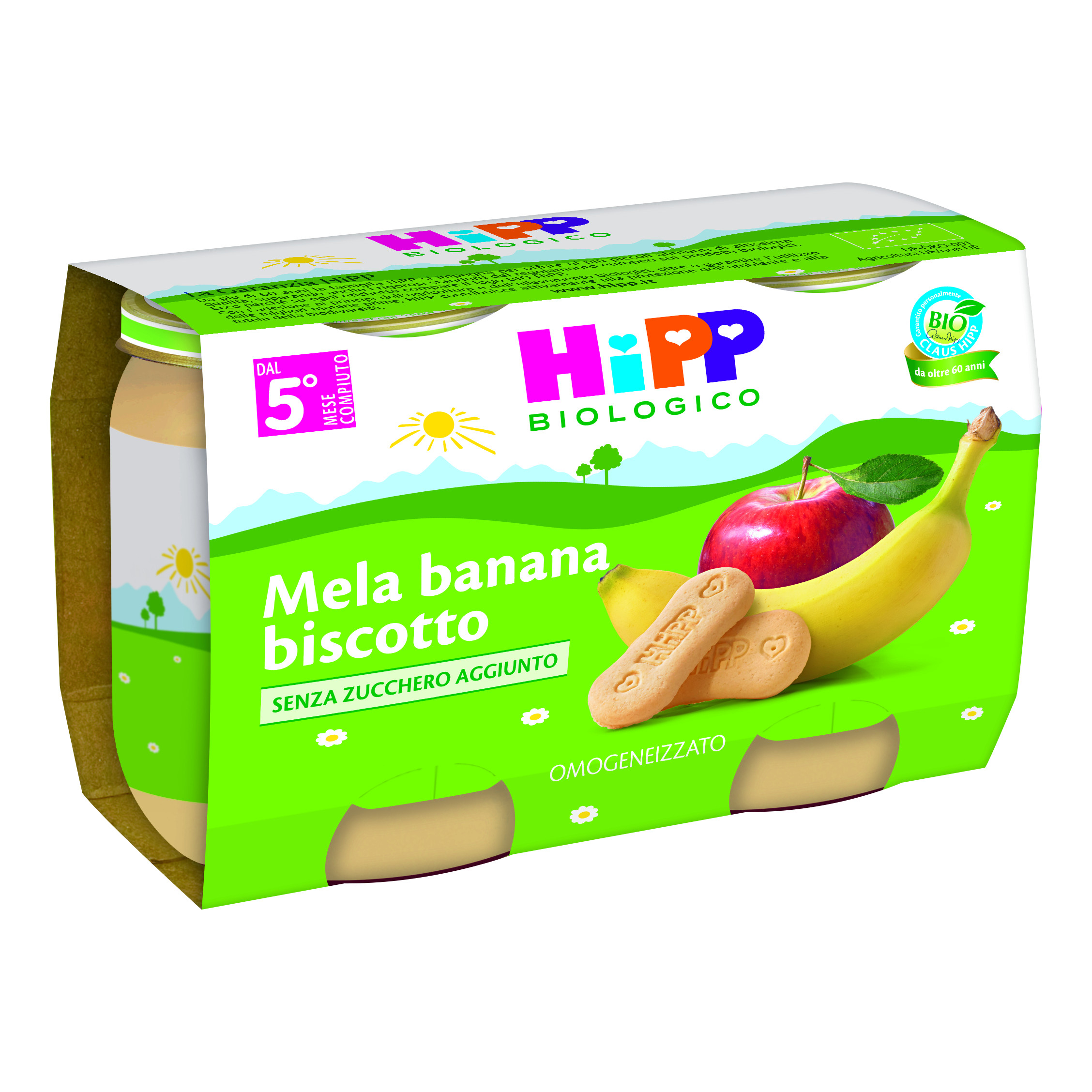 Hipp Bio Omogeneizzato Mela Banana e Biscotto 2 x 125 g - Immagine 6