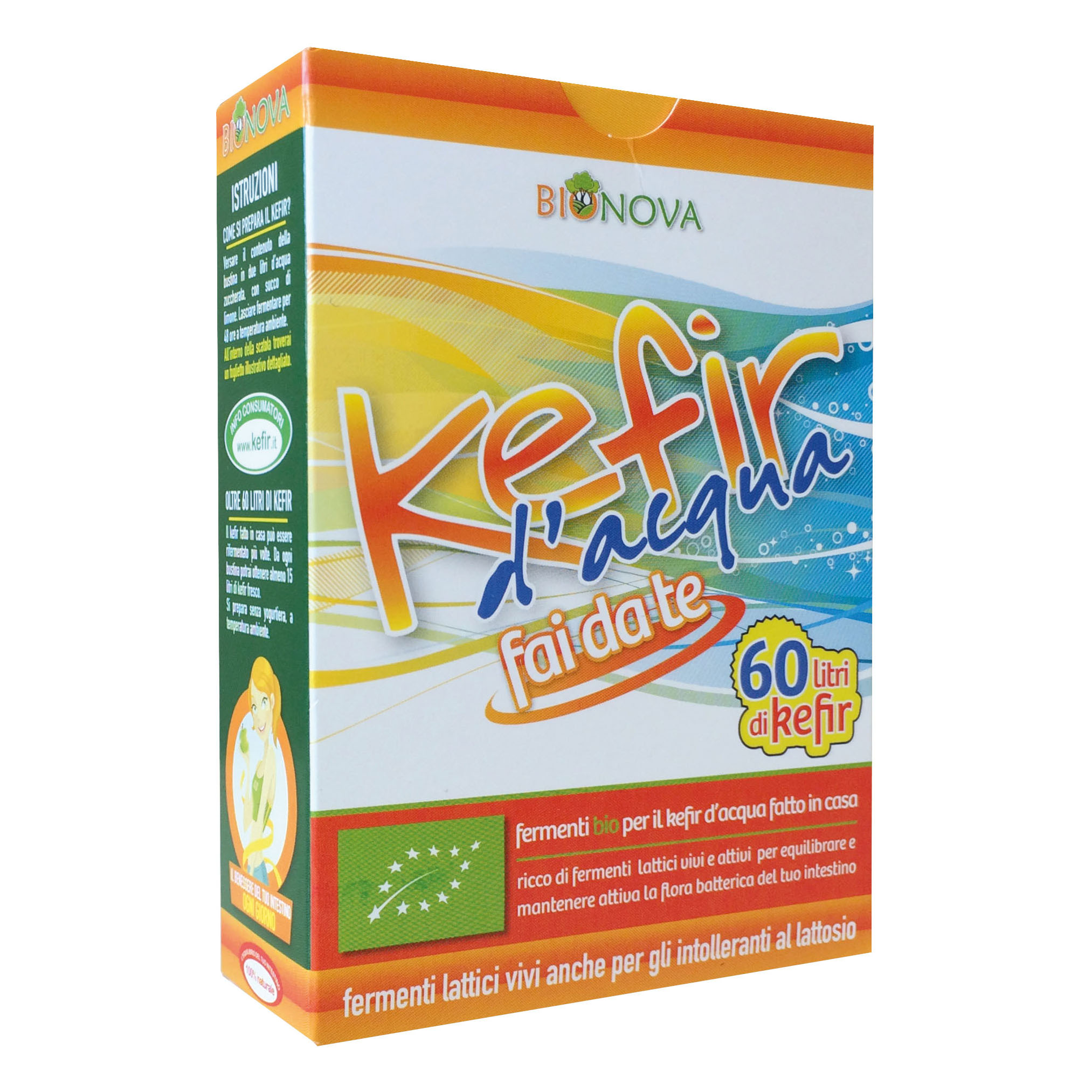 BIOSTARTER KEFIR D'Acqua 4x5g