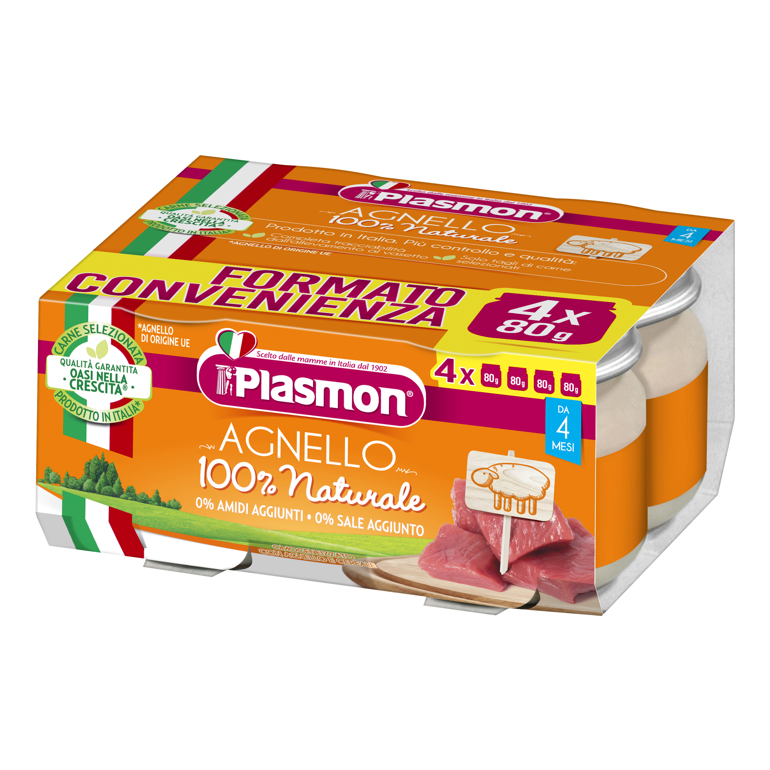 Princes Plasmon Omogeneizzato Agnello Svezzamento 4 Vasetti Da 80 G - Immagine 5