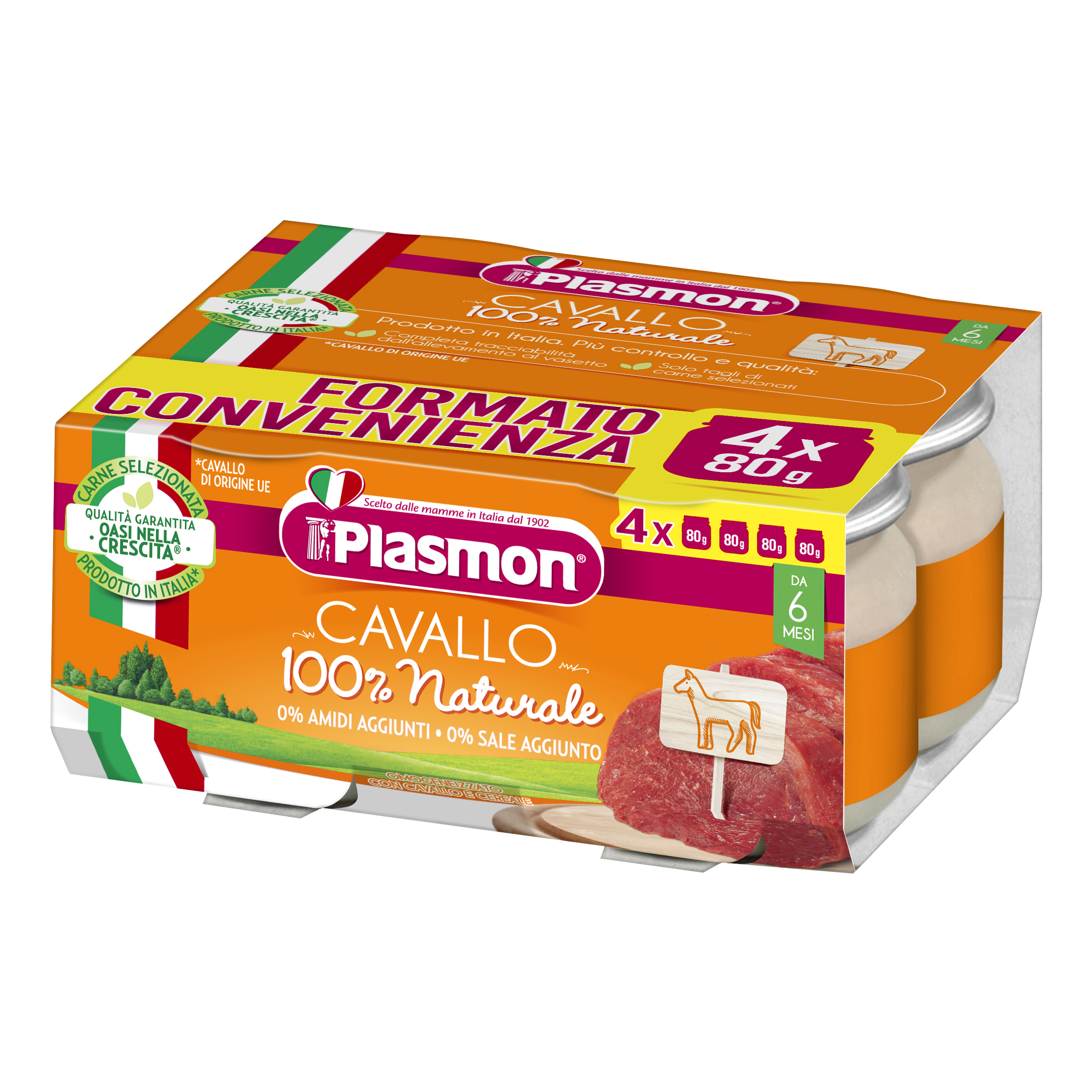 Plasmon Omogeneizzato Cavallo 4 X 80 G 4X80 Pappa Bambino - Immagine 8