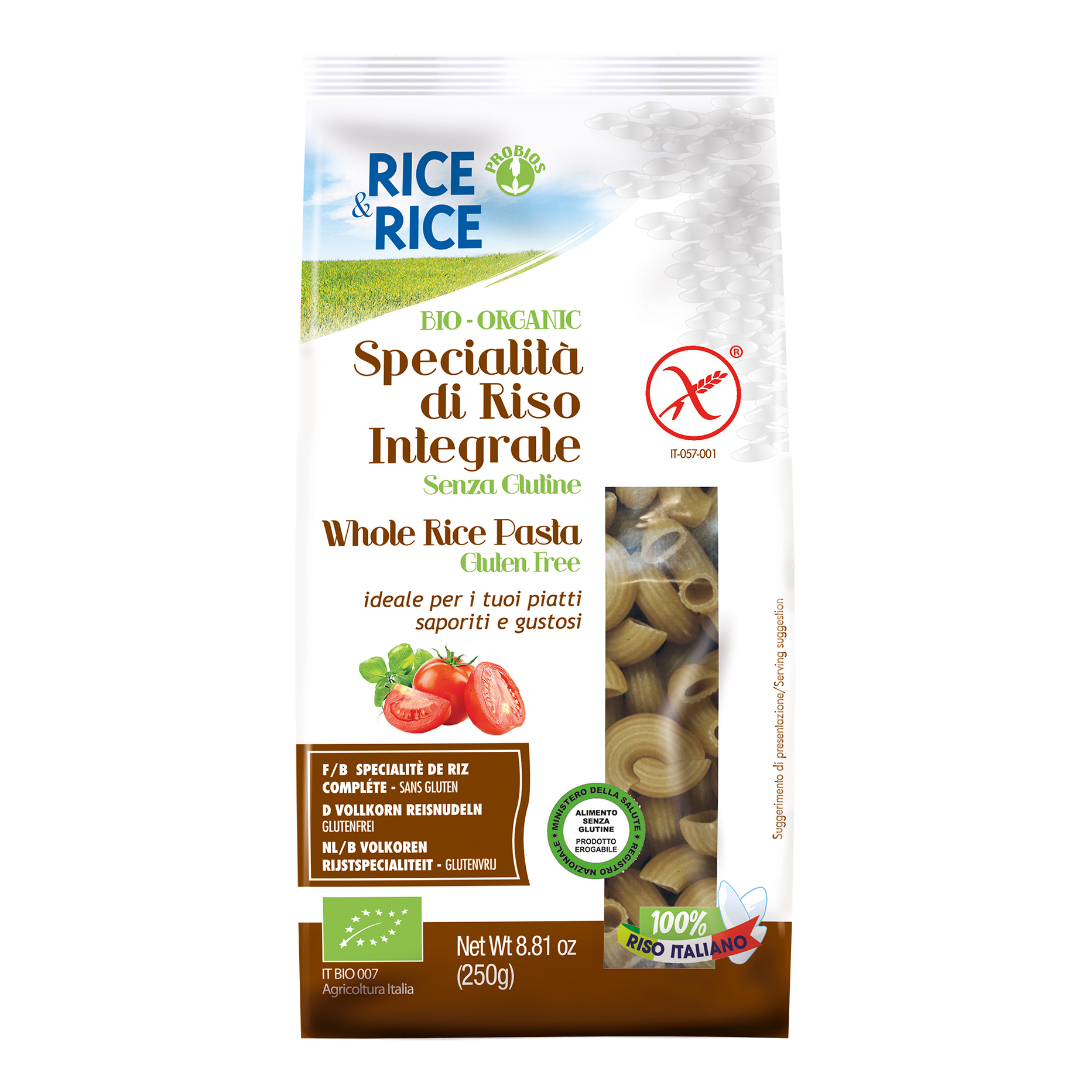 Probios Rice&Rice Pasta Chifferi Di Riso Integrale Senza Glutine 250G - Immagine 4