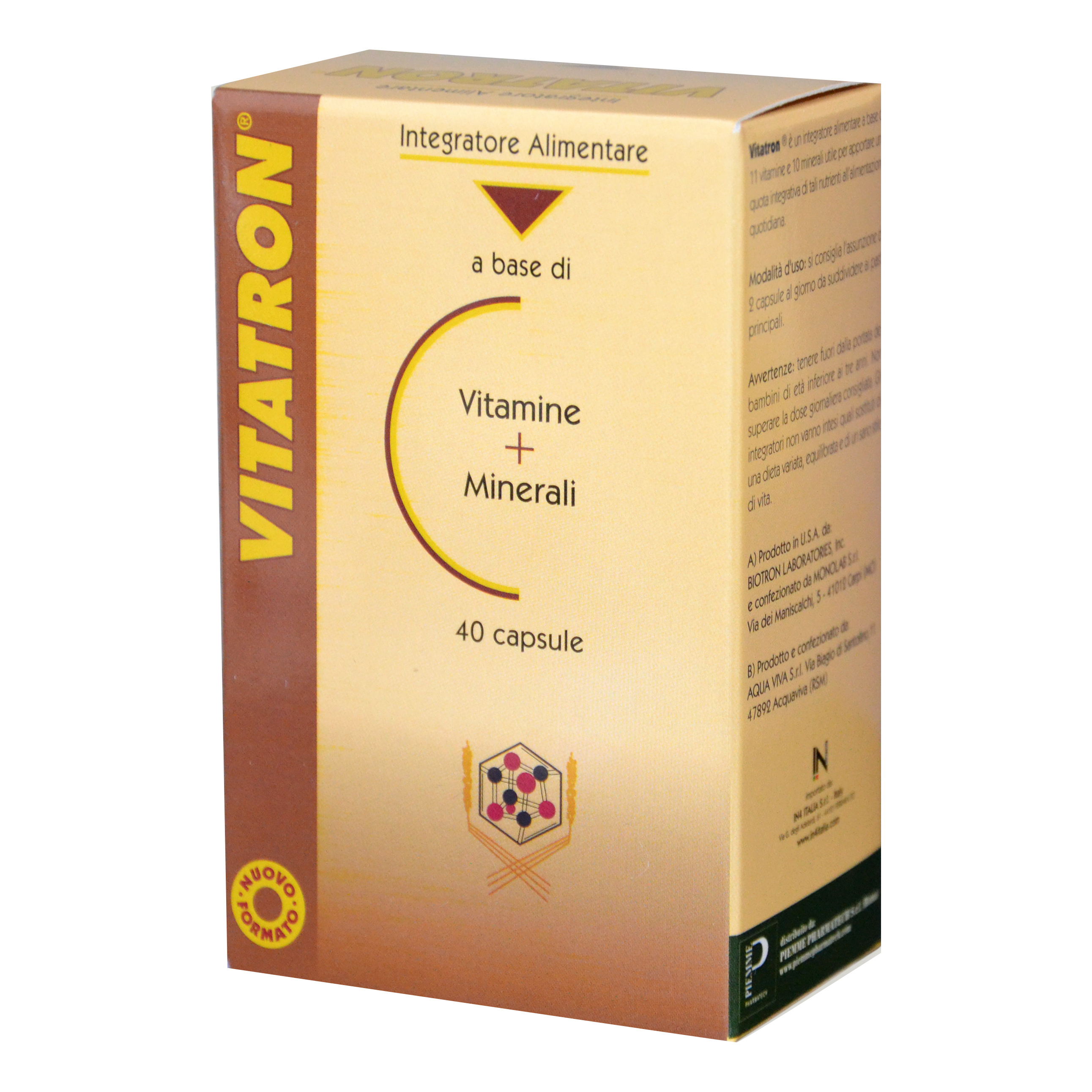 Vitatron 40 Capsule - Integratore Di Vitamine E Minerali - Immagine 2