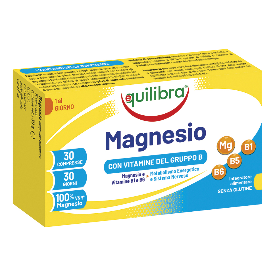 Equilibra Magnesio Con Vitamine Gruppo B 30 Compresse - Immagine 3