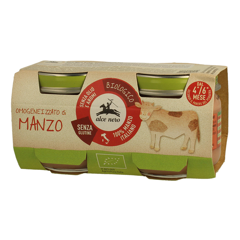 Alce Nero Omogeneizzato Di Manzo Baby Food Bio Per Infanzia 2 Vasetti Da 80G Ciascuno - Immagine 4