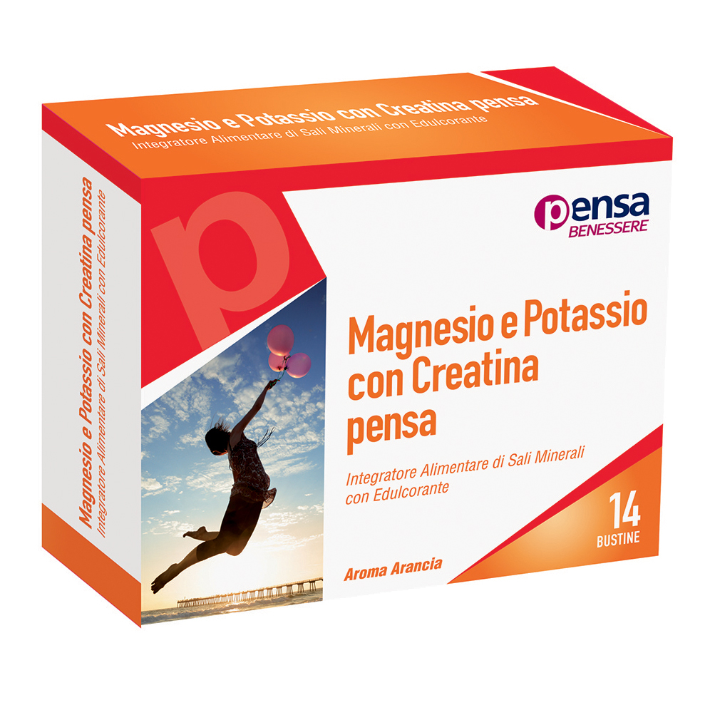 Magnesio e Potassio con Creatina Integratore Sali Minerali 14 Bustine - Pensa Pharma - Immagine 5