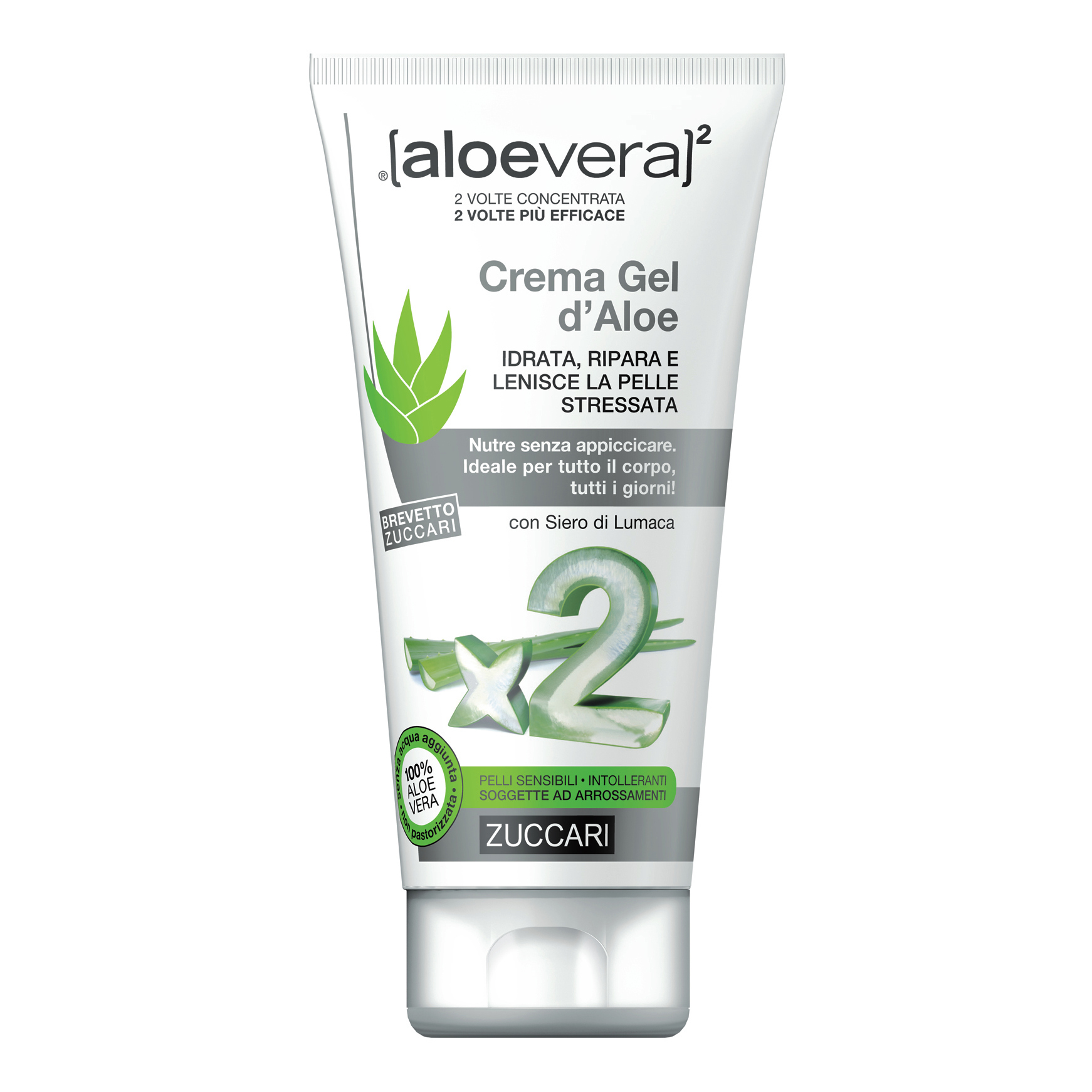Aloevera2 Zuccari Crema Zuccari Aloe Vera 2 Gel D'aloe Lenitiva 150Ml - Immagine 3
