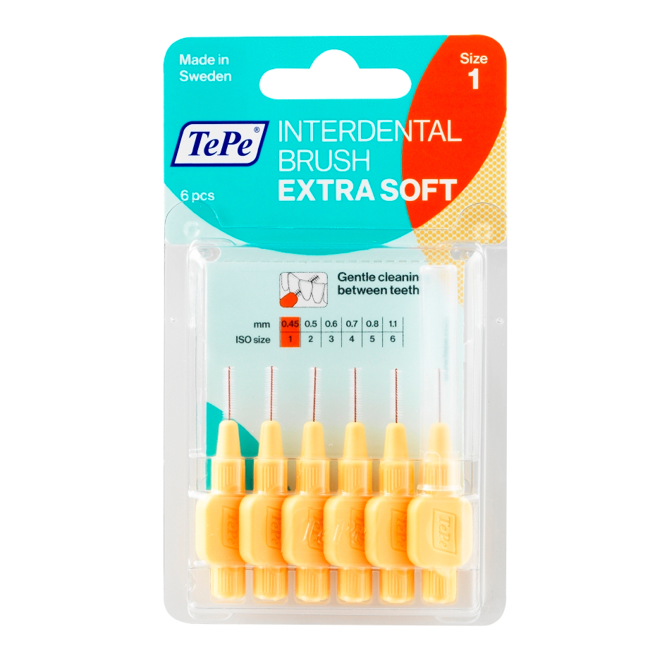 Tepe Scovolino Extra Soft Arancione Per Pulizia Interdentale Misura Iso 1 Filo 0,45 Mm 6 Pezzi - Immagine 6
